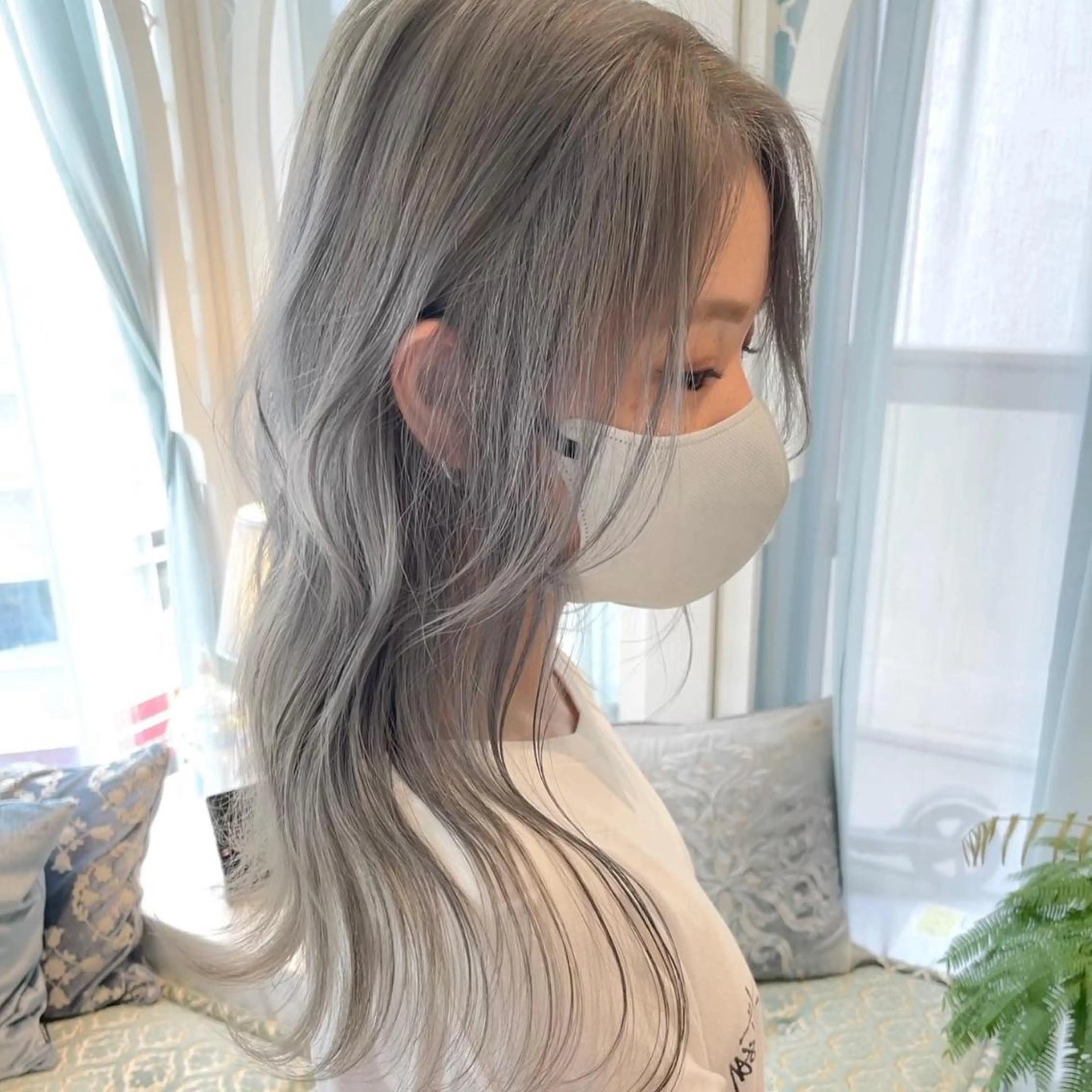 ロング カラー 白髪ぼかし特化/ 髪質改善/ハクのヘアスタイル