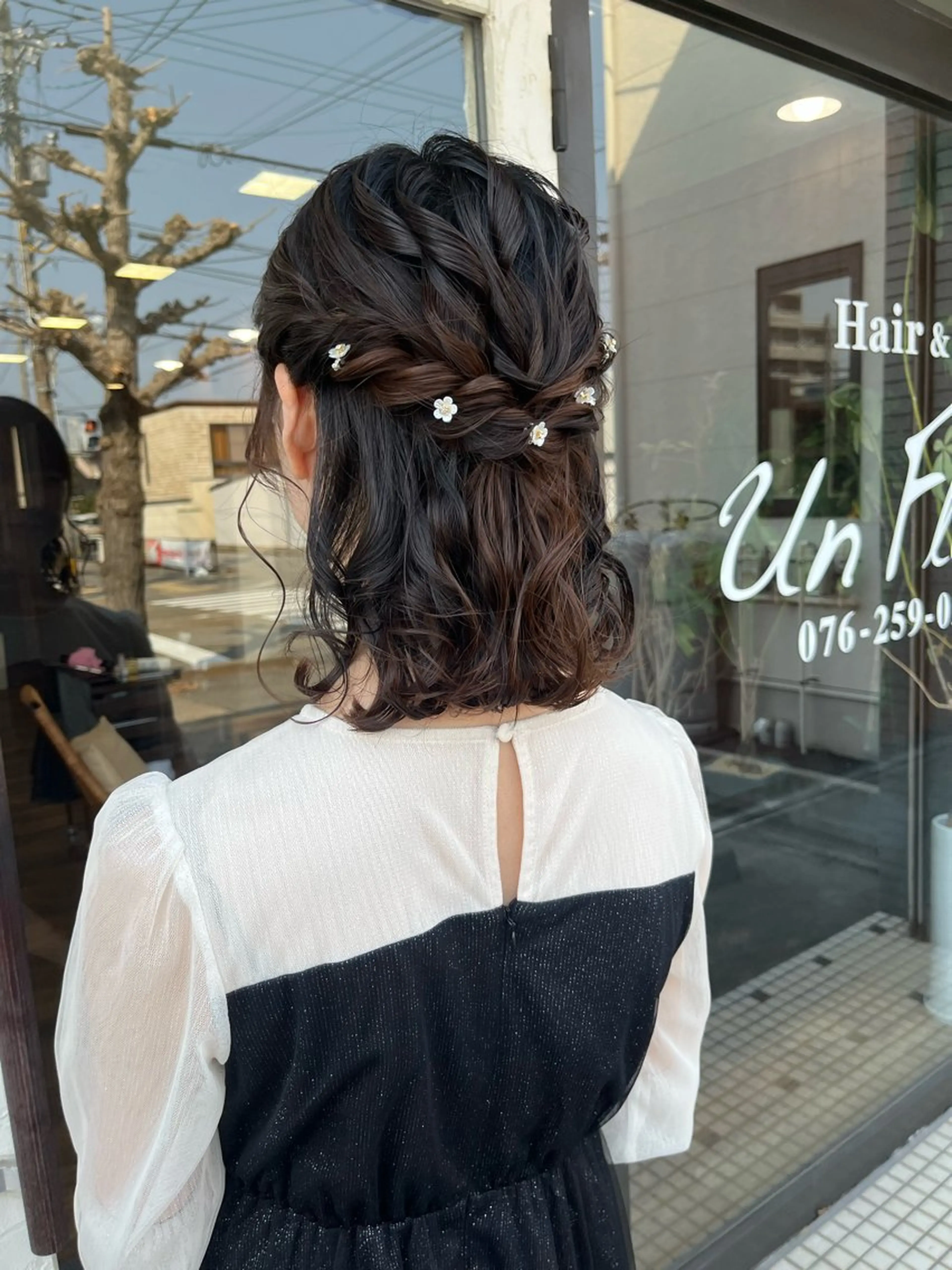 ショート ヘアセット Un Fleur所属・立野 希沙のヘアスタイル