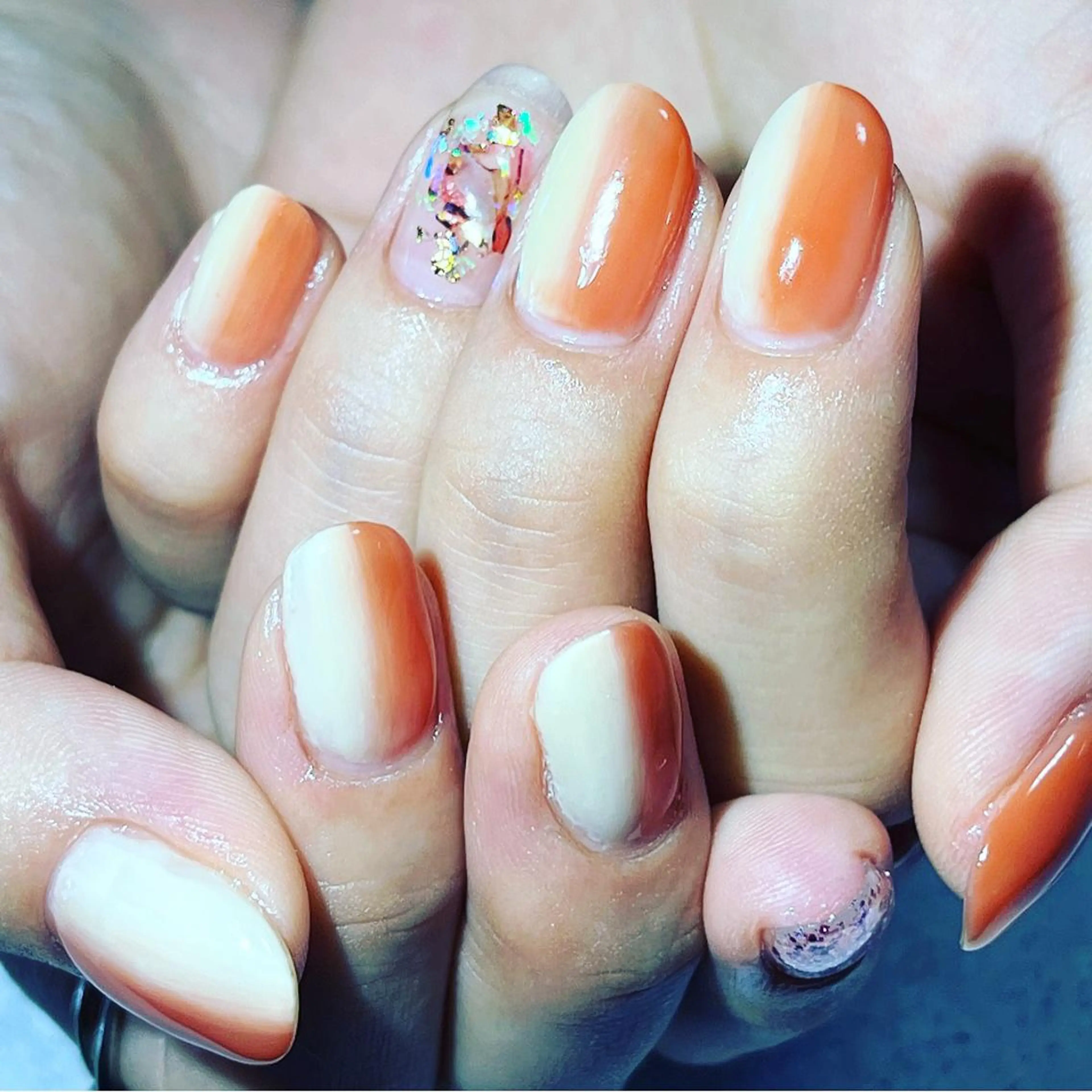 ネイル ジェルネイル グラデーション パラジェル 上村 未来のネイルデザイン