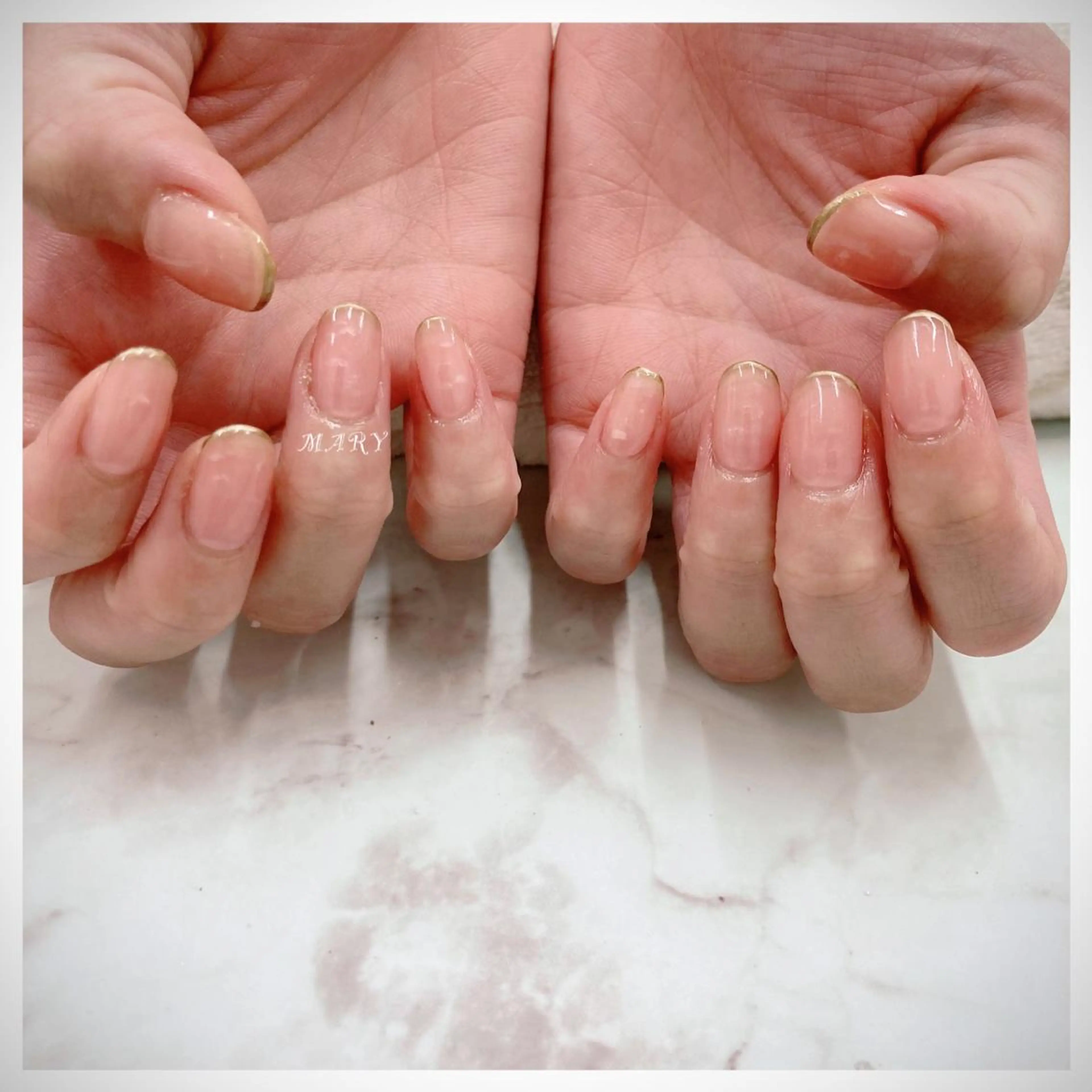 ネイル フレンチネイル ニュアンスネイル オフィスネイル ワンカラーネイル ピンク ハンドネイル Mary nail .narumiのネイルデザイン