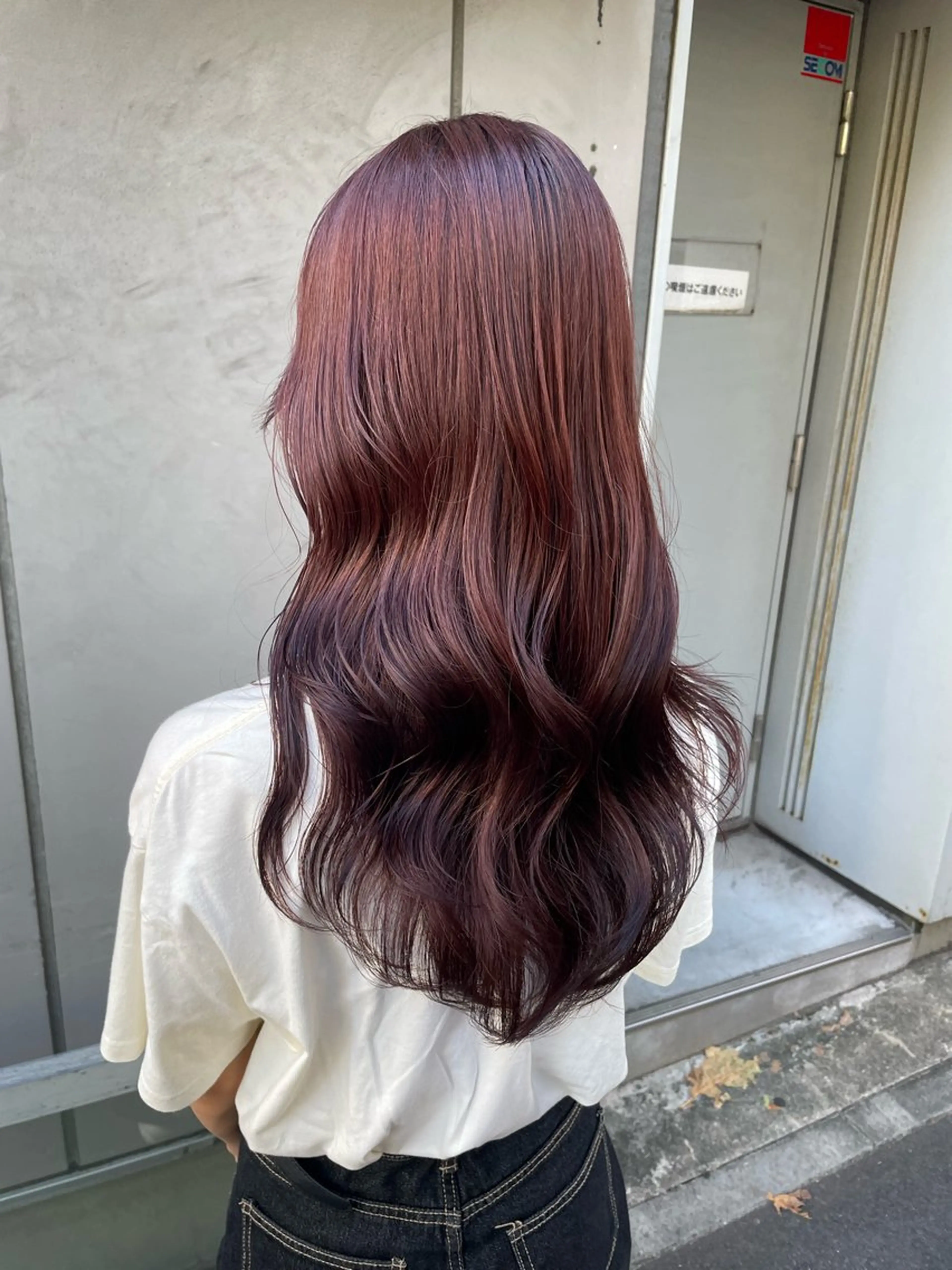 セミロング カラー 大人っぽ♡上品な暖色 ♡ブリーチなし♡のヘアスタイル