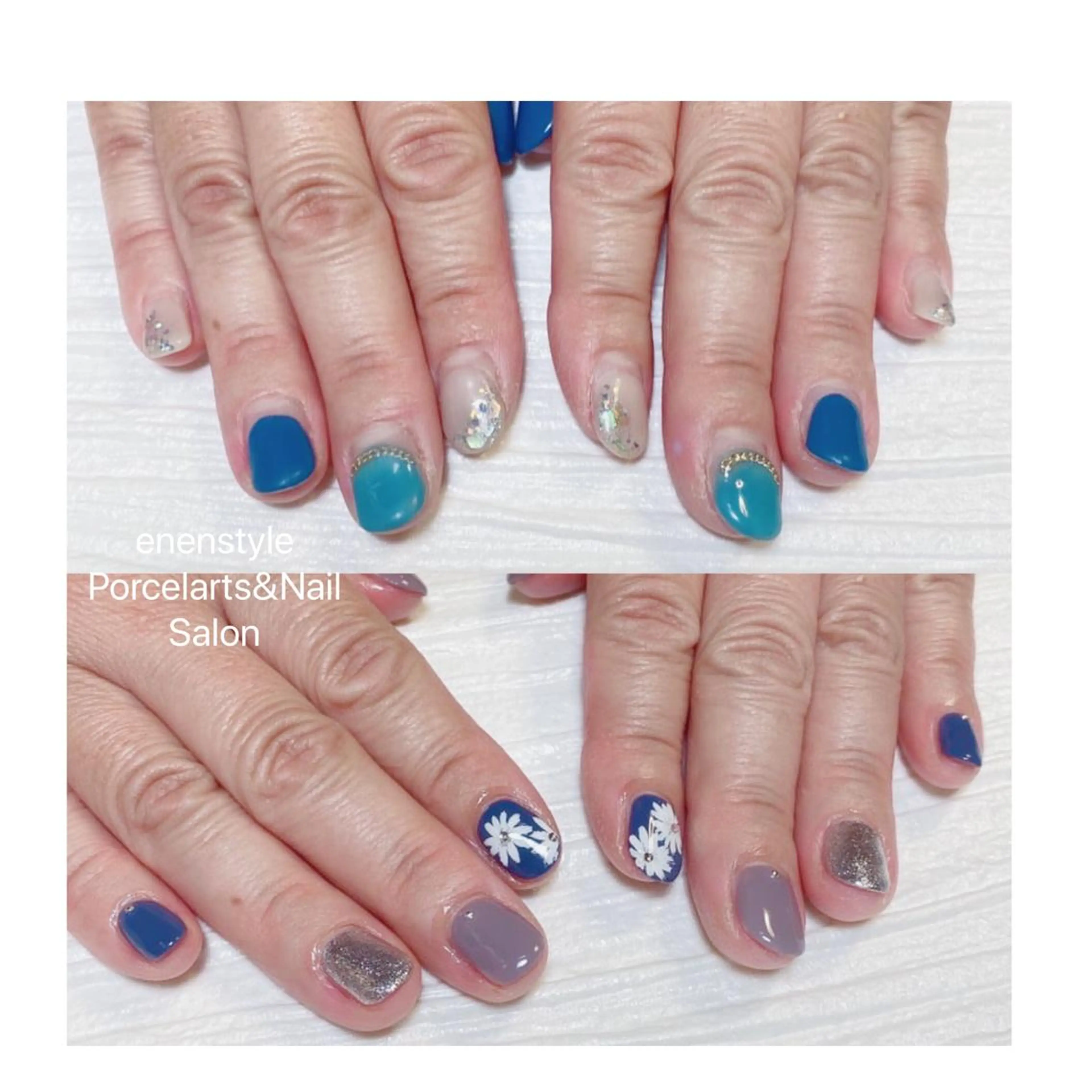 ショート ネイル ハンドネイル 👑enen style👑のネイルデザイン