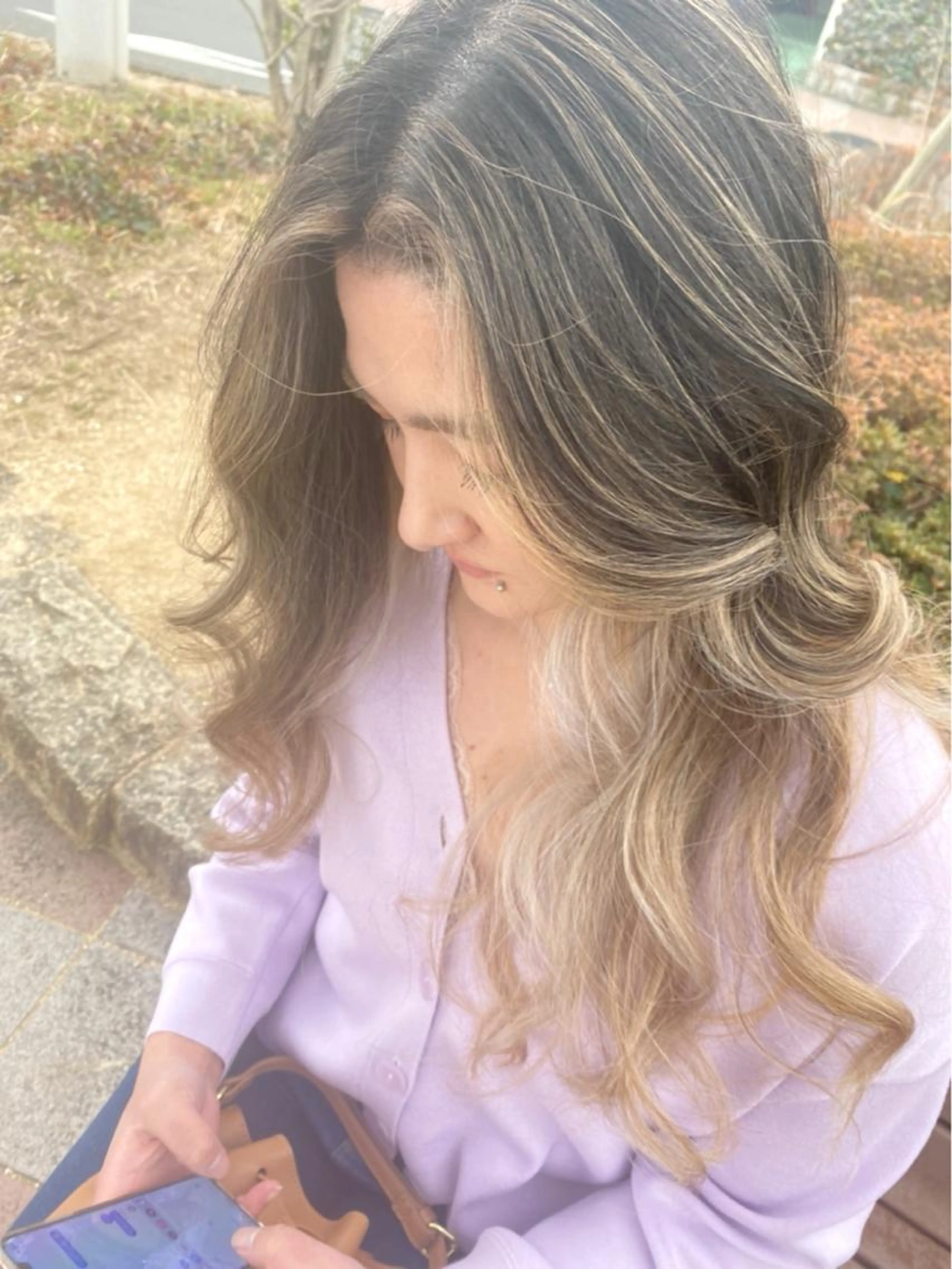 ハイライト20枚＋全体のカラーで外国人風スタイルの写真