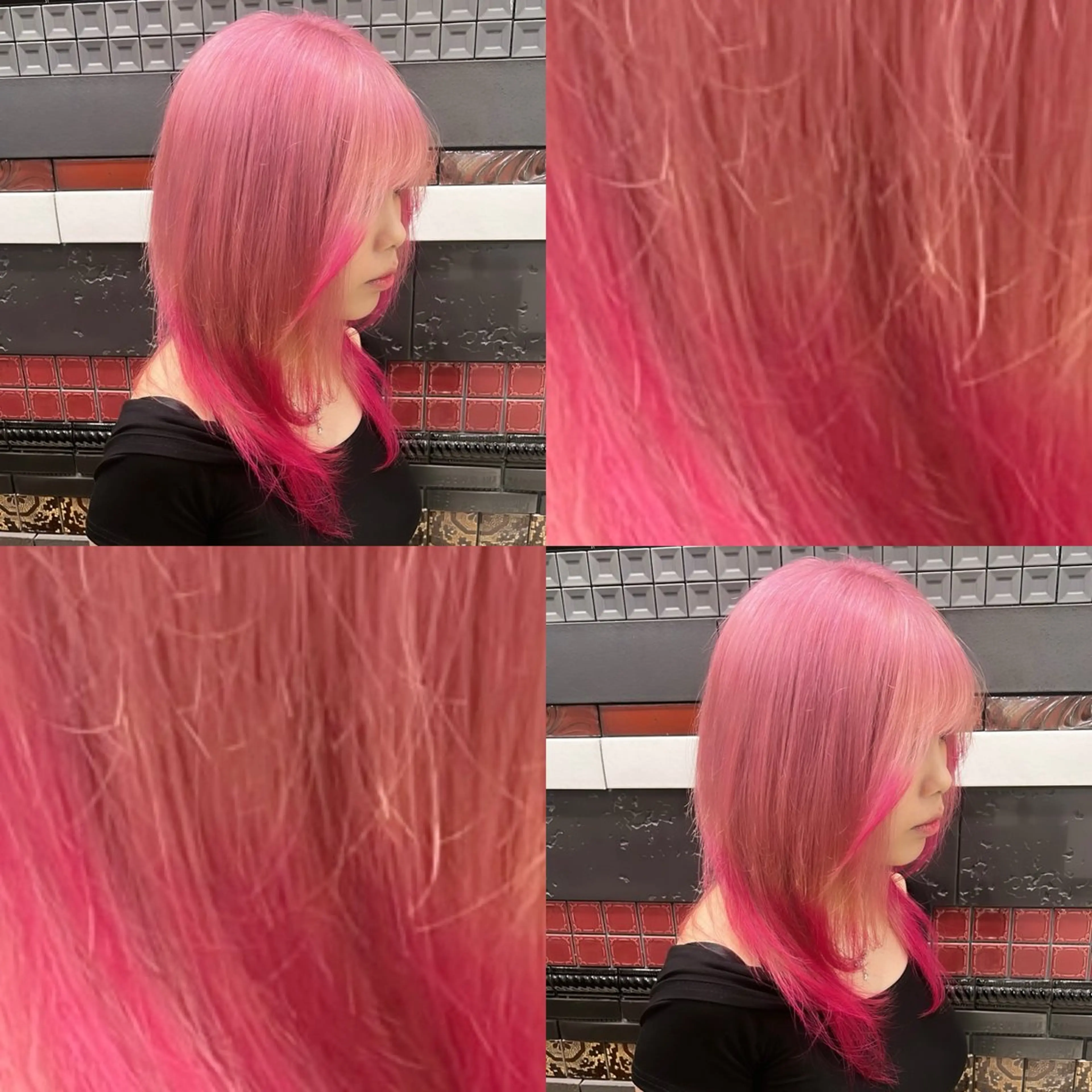 セミロング カラー DESIGNSALON LIA所属・問屋町のブリーチデザ イン屋さん🌈ゆうまのヘアスタイル