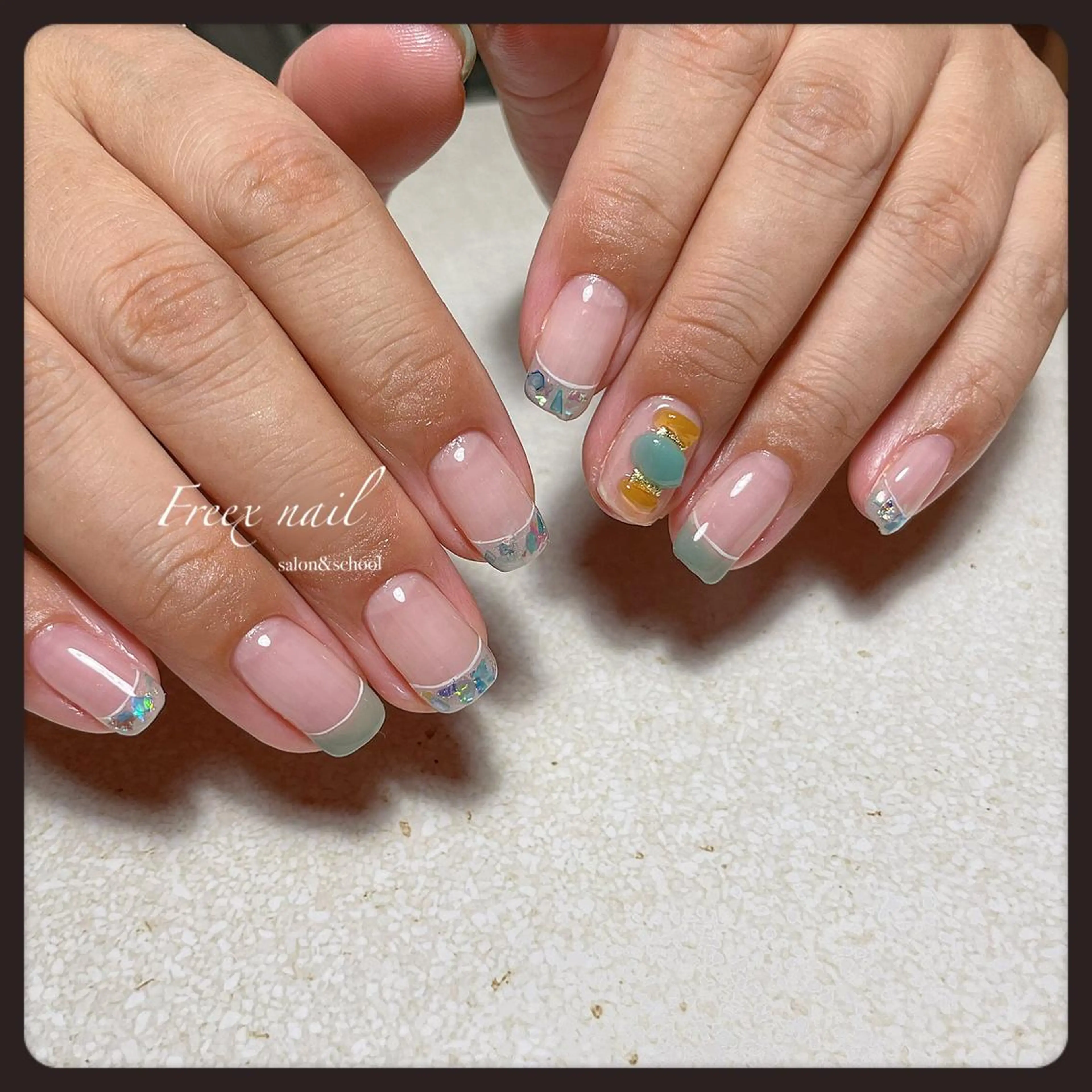 ネイル フレンチネイル ハンドネイル ハンドケア freex nail /ニュアンス/個性派のネイルデザイン