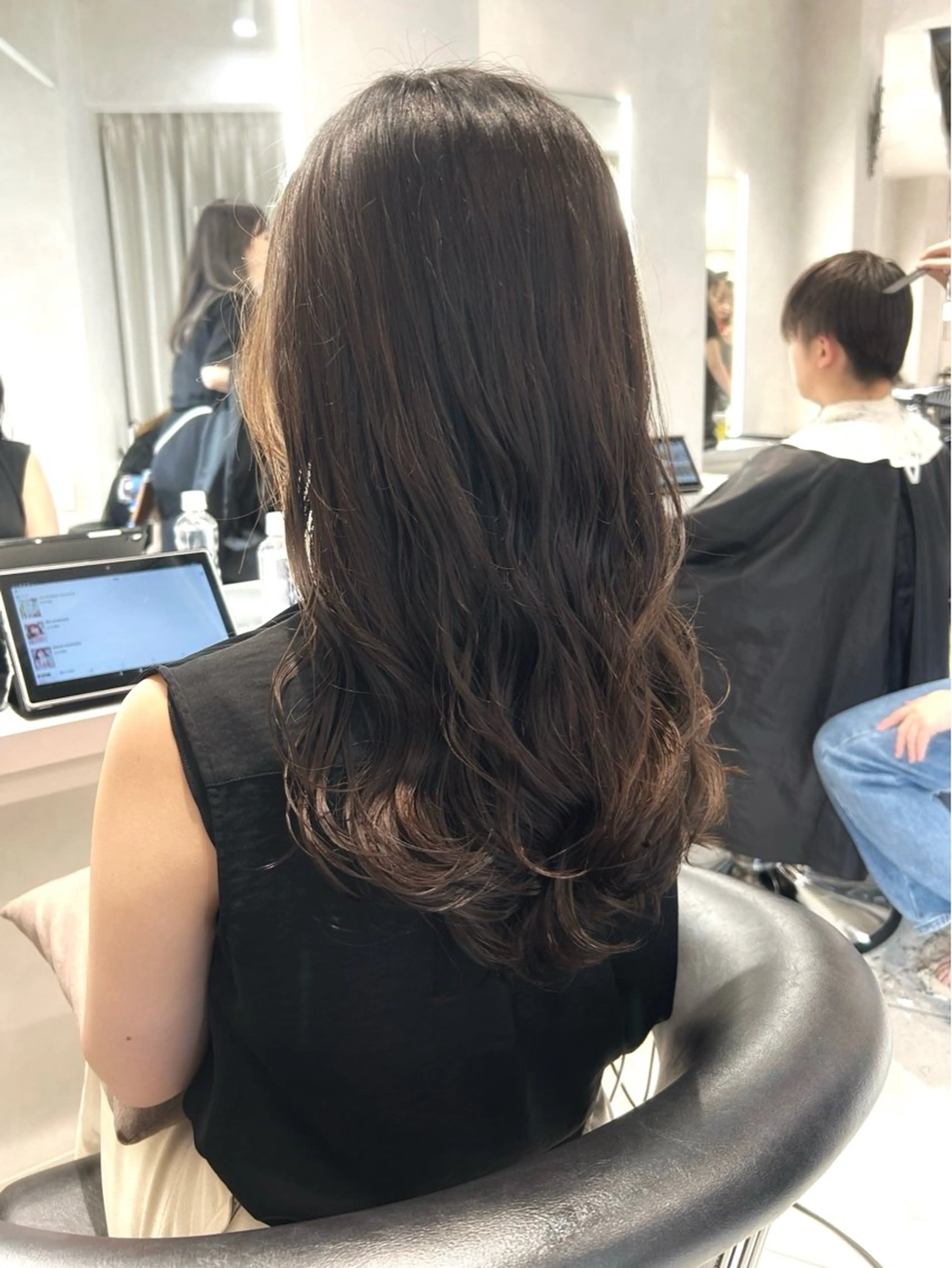 セミロング セミロングパーマ パーマ コテ巻き風パーマ💛 池袋のヘアスタイル