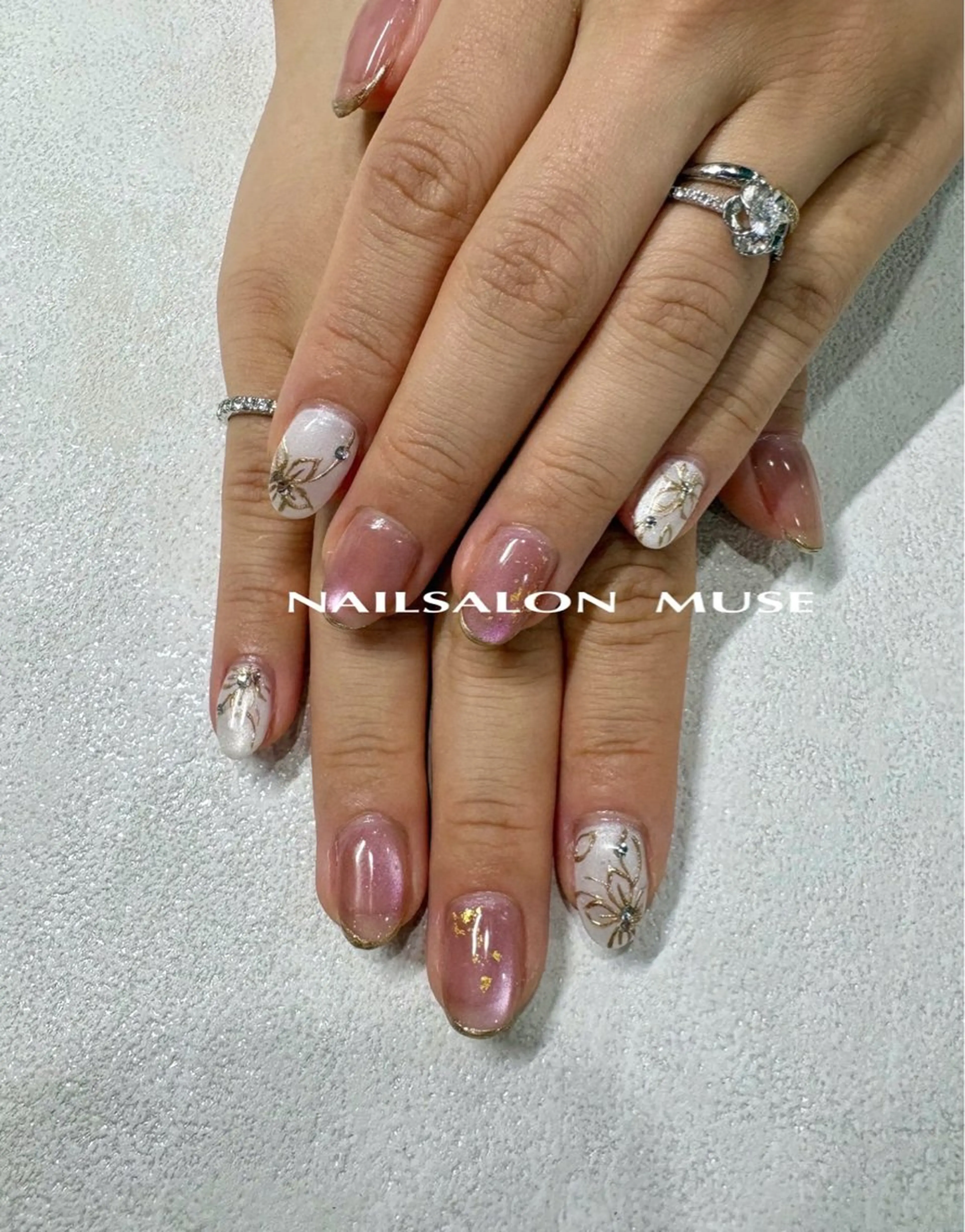 ネイル アートネイル フラワーネイル ジェルネイル マグネットネイル ミラーネイル ハンドネイル Nail Salon MUSE    Aiのネイルデザイン