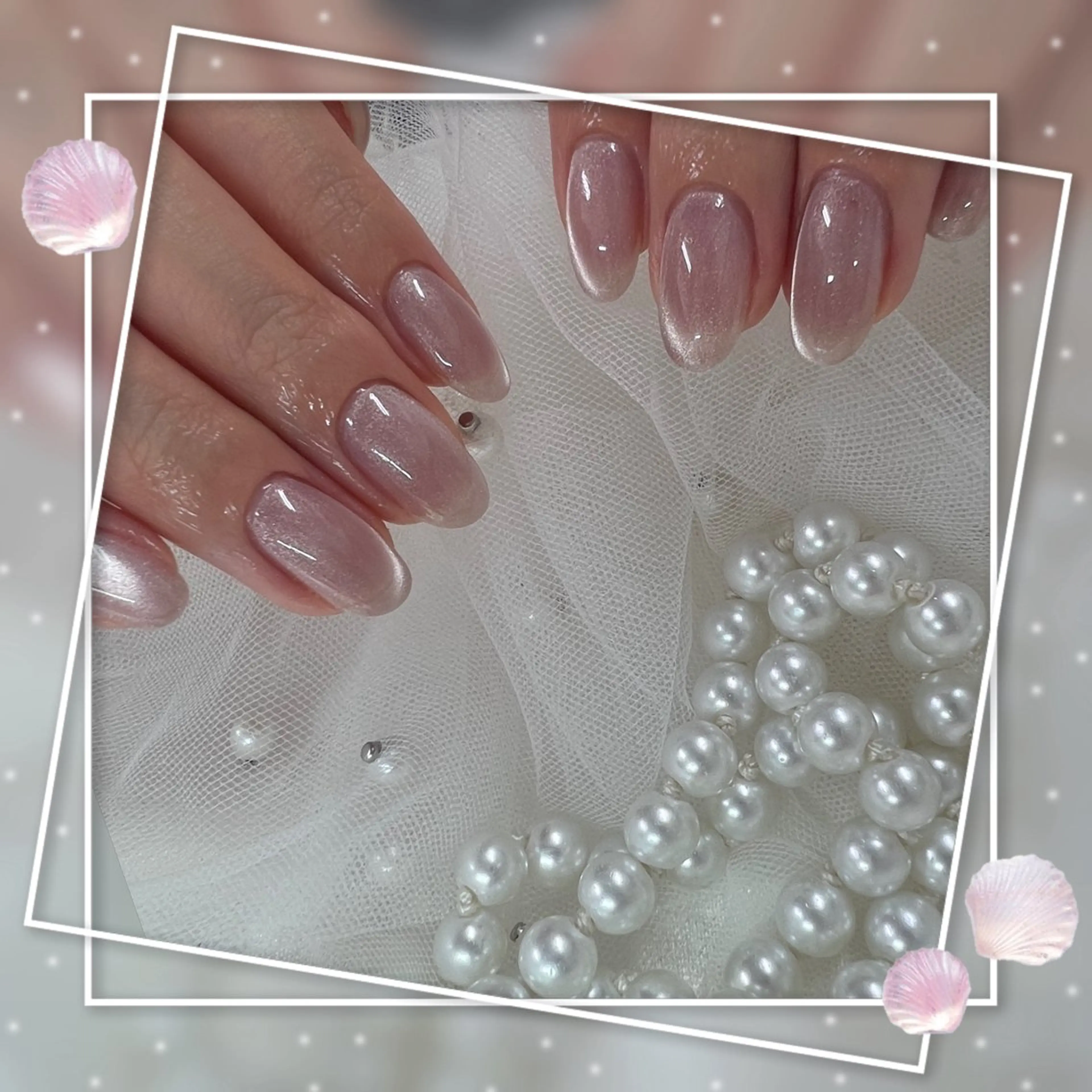 ネイル チークネイル フレンチネイル グラデーション マグネットネイル マグネットフレンチ Chill Nailsalonのネイルデザイン