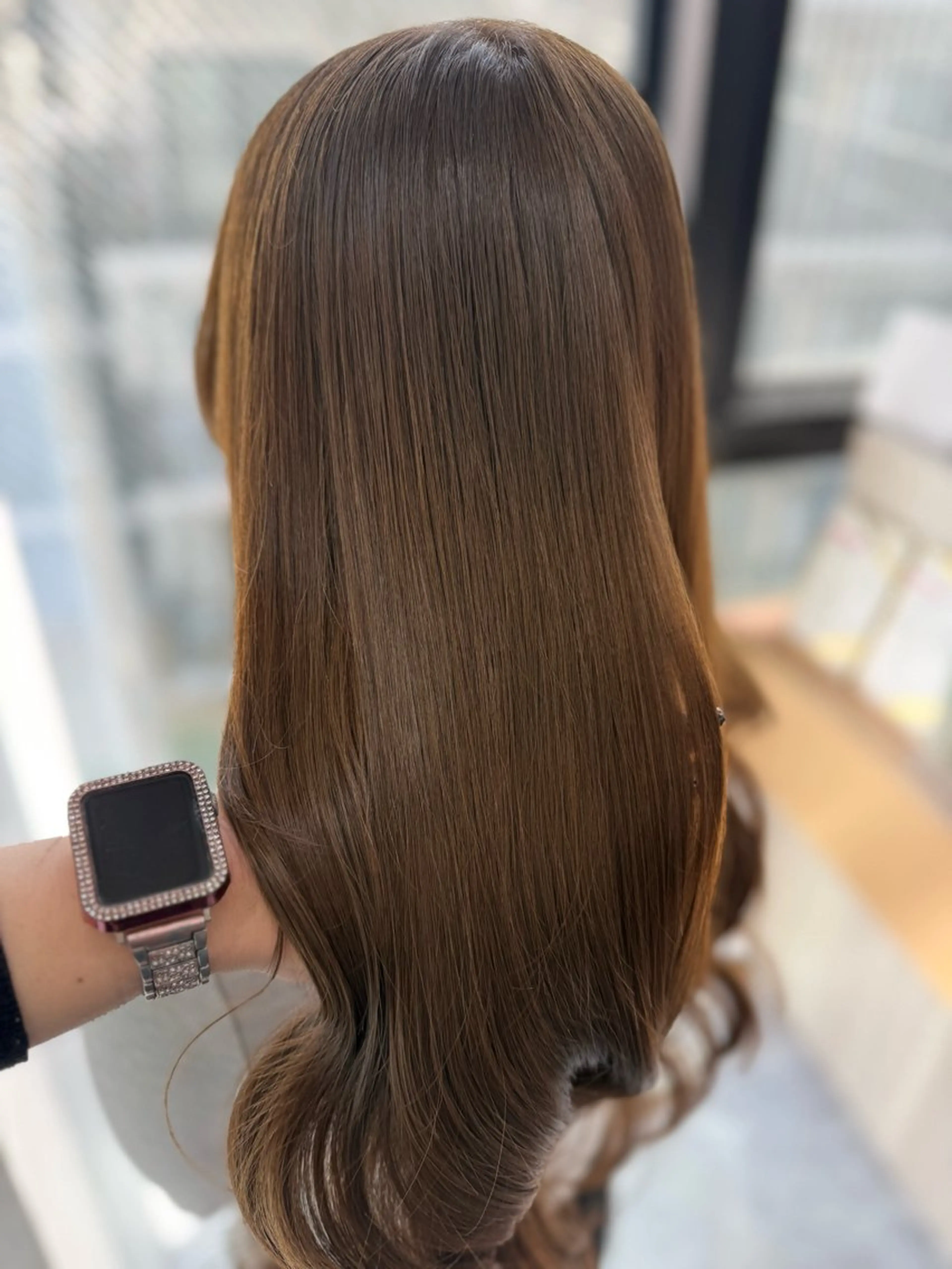 セミロング ラベンダーベージュ 学生 韓国風ヘア ヘアカラー 🦋ami/浦和 ブリーチ／韓国🦋のヘアスタイル