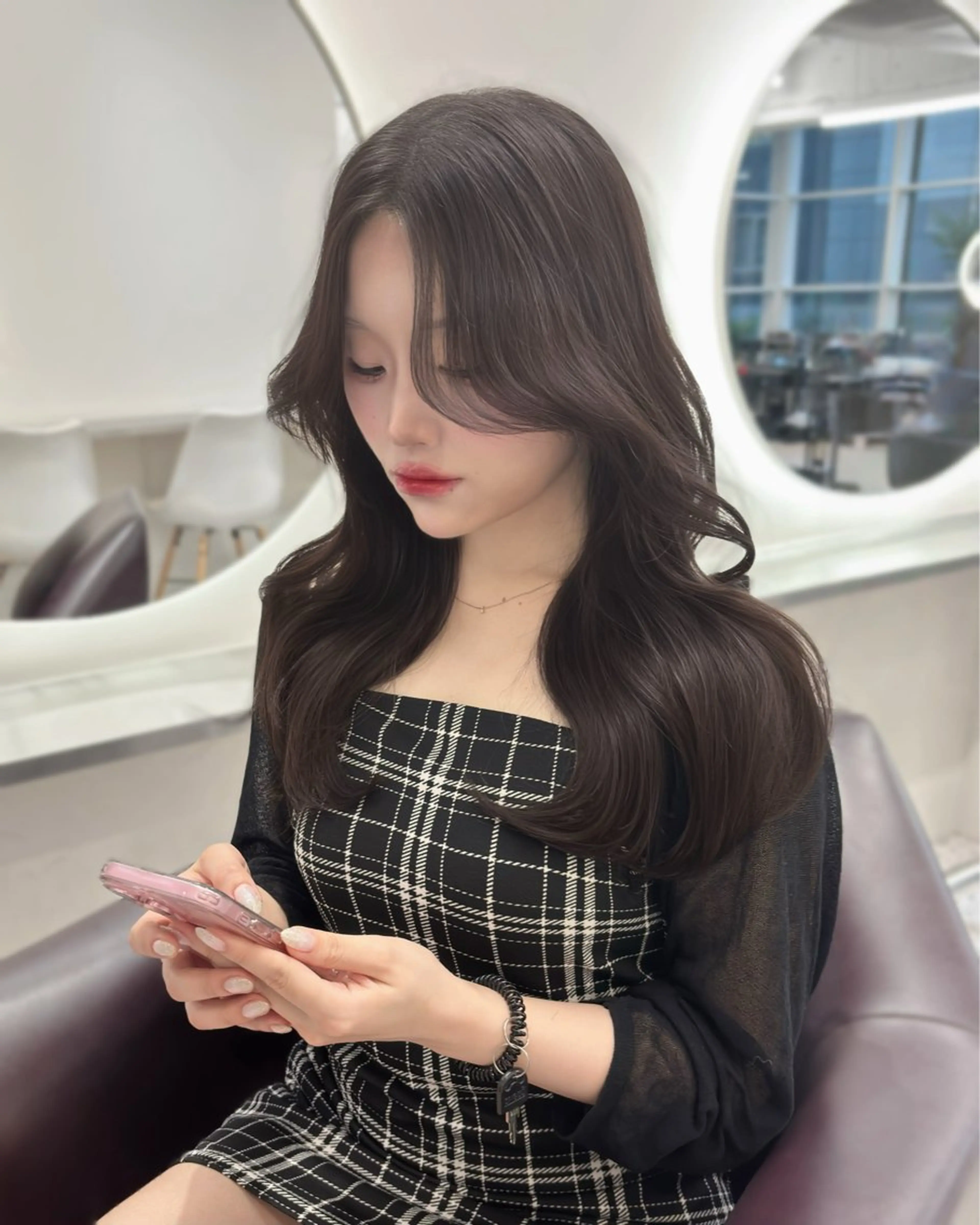 セミロング カラー パーマ ヘアアレンジ レイヤーカット カット ヘアカラー トリートメント 🌸グレージュ/ ベージュ🌸yutaのヘアスタイル