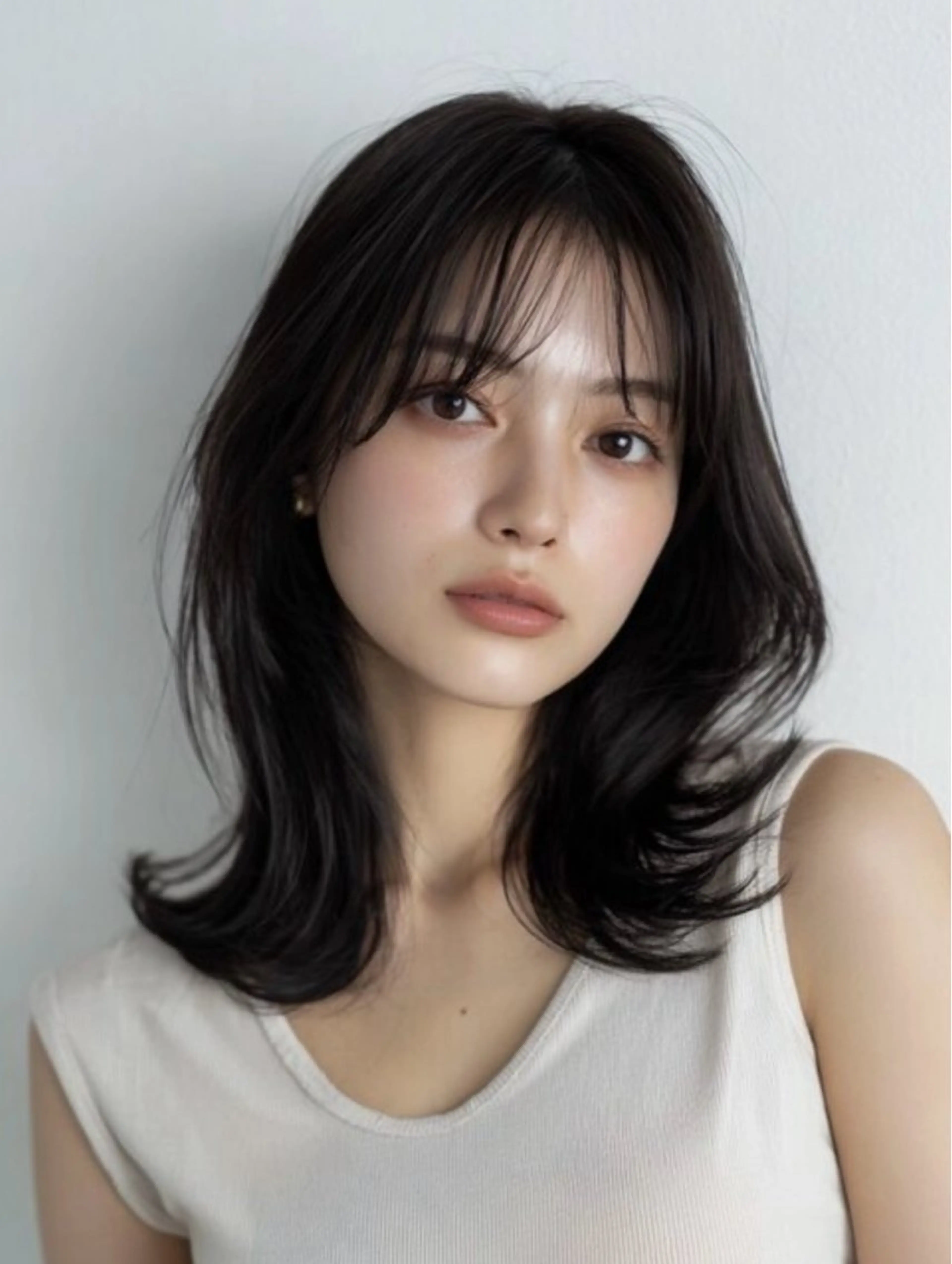 セミロング カラー カット ヘアカラー トリートメント ️韓国ヘア／レイヤー カットYūka❤️のヘアスタイル