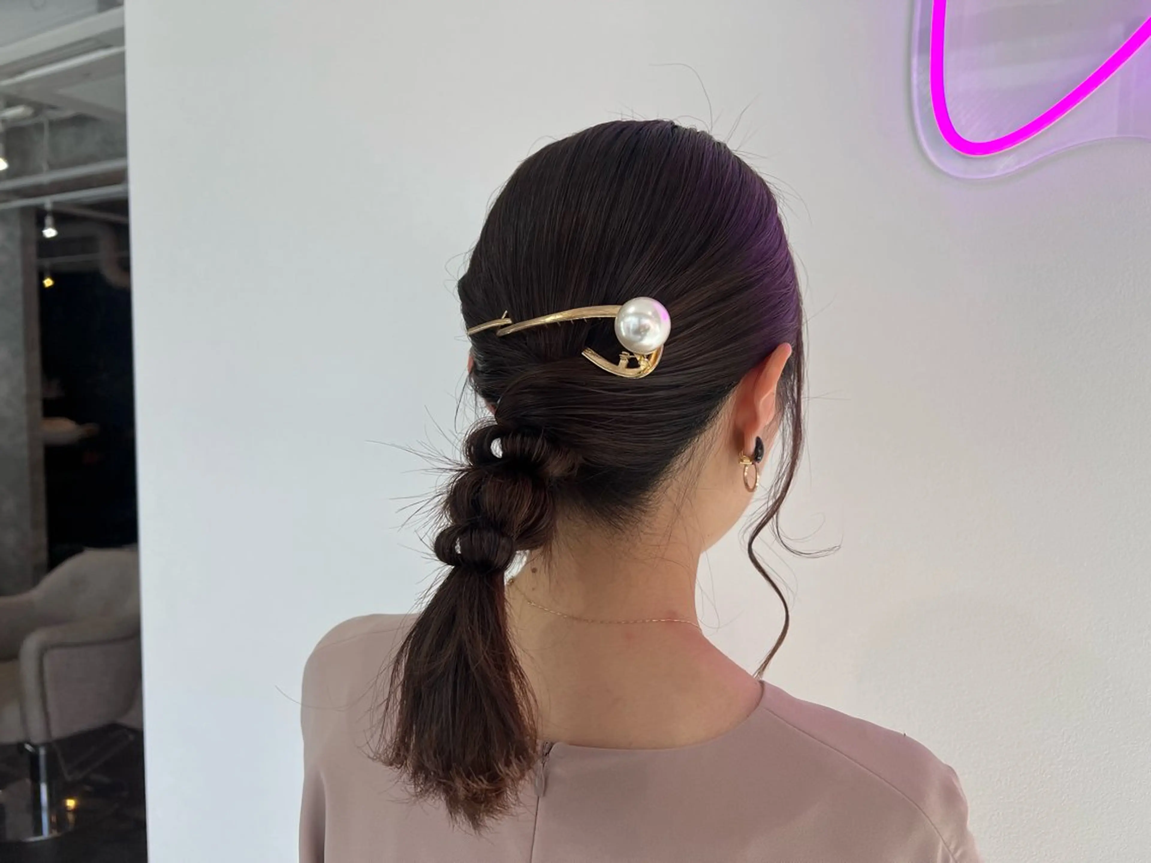 セミロング ヘアセット 💓Yuri💓 ハイトーン/デザインのヘアスタイル