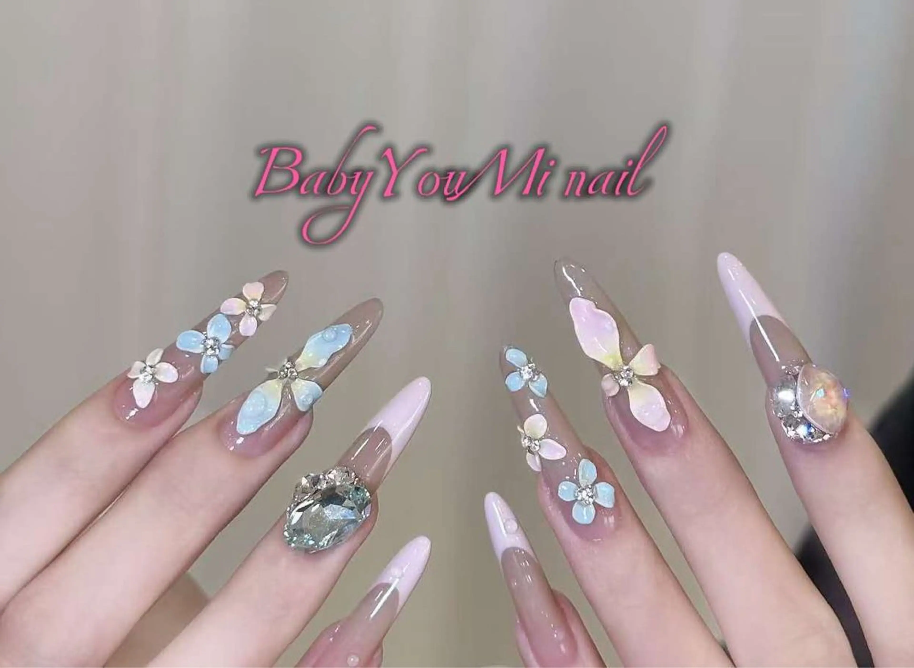 ネイル オーロラネイル 成人式 フットネイル フレンチネイル ジェルネイル ハンドネイル BabyYouMi nailのネイルデザイン