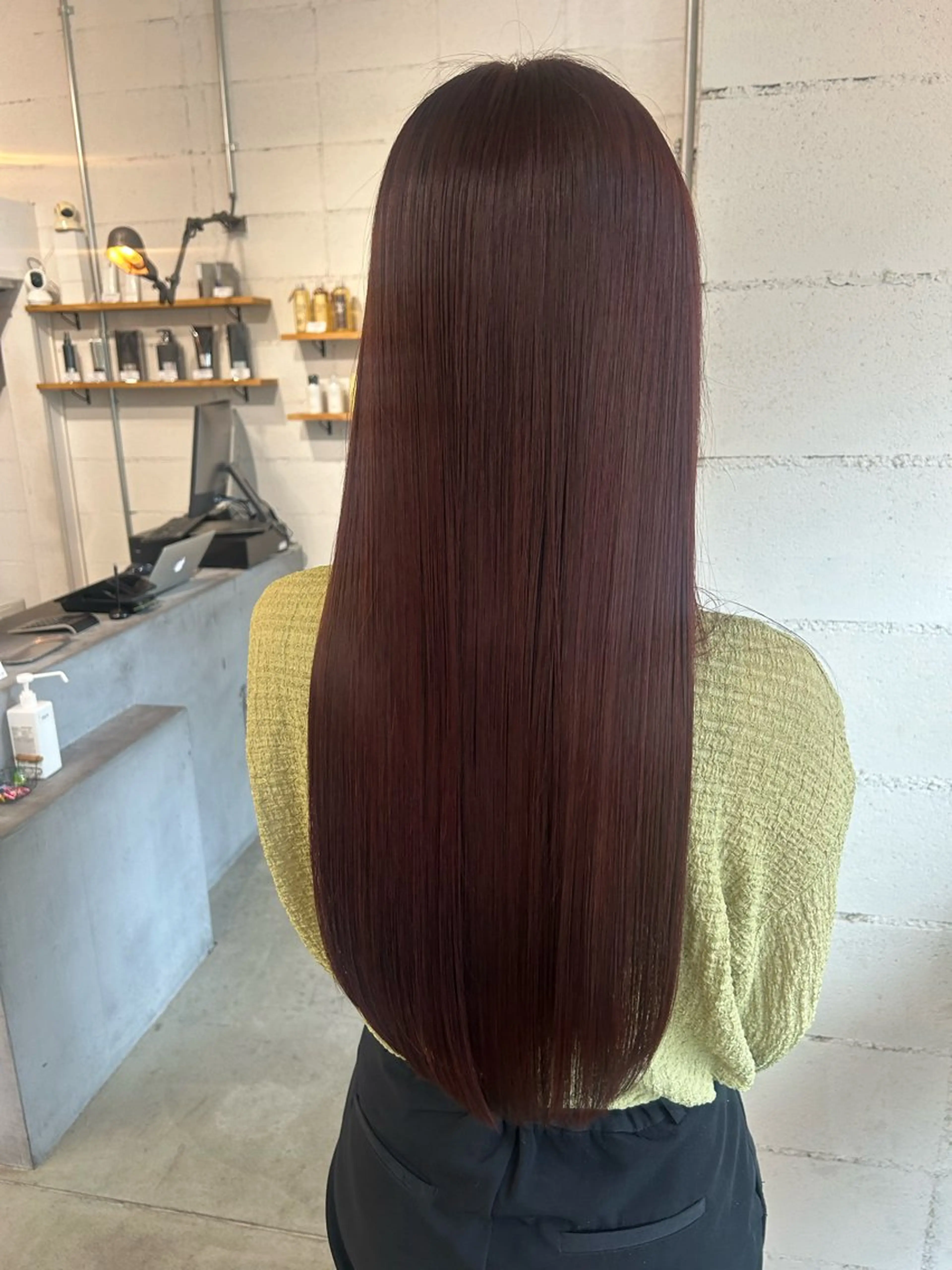 ロング ケアカラー 鹿子島 昇彦のヘアスタイル