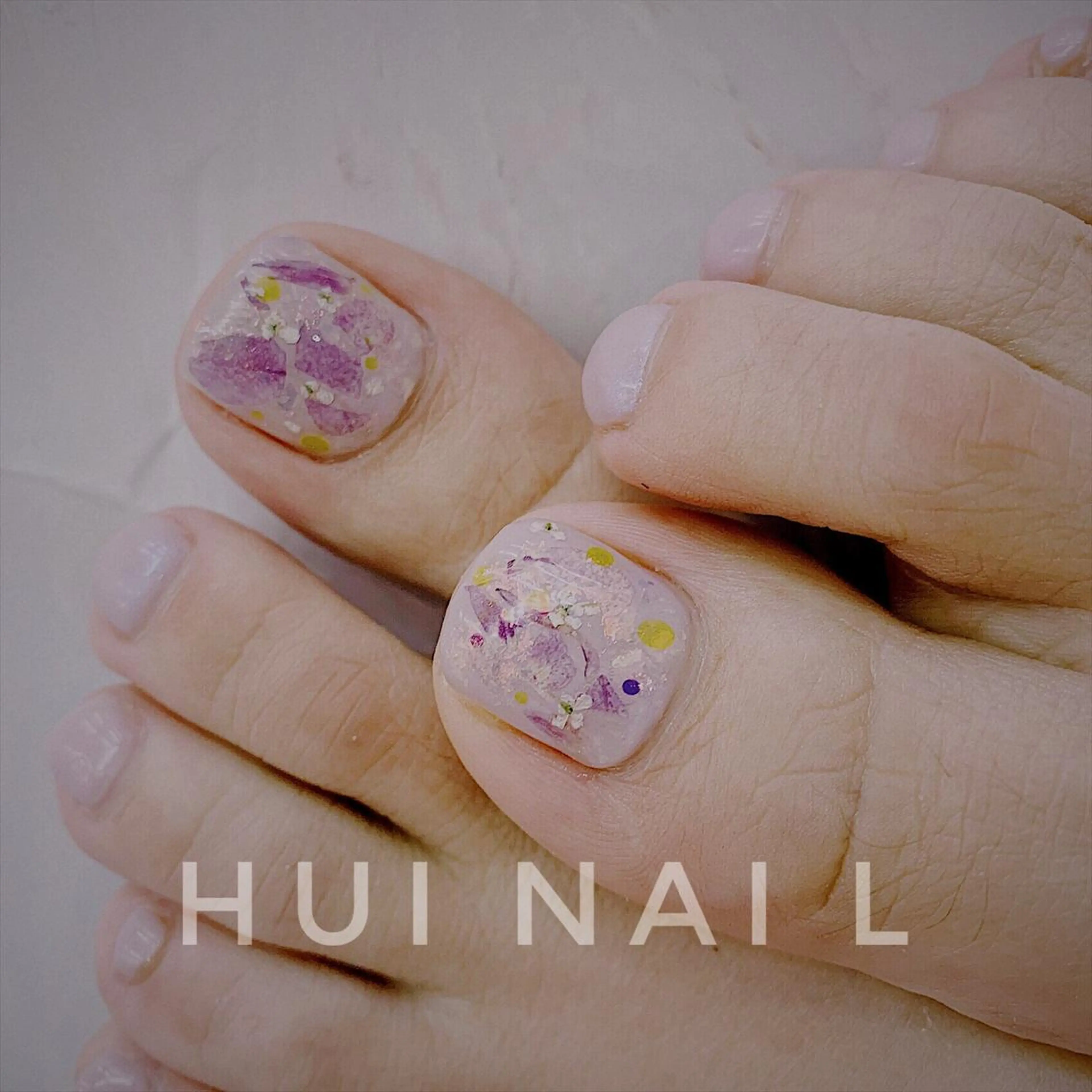 ショート フットネイル めぐみのネイルサロン スタッフ練習のネイルデザイン