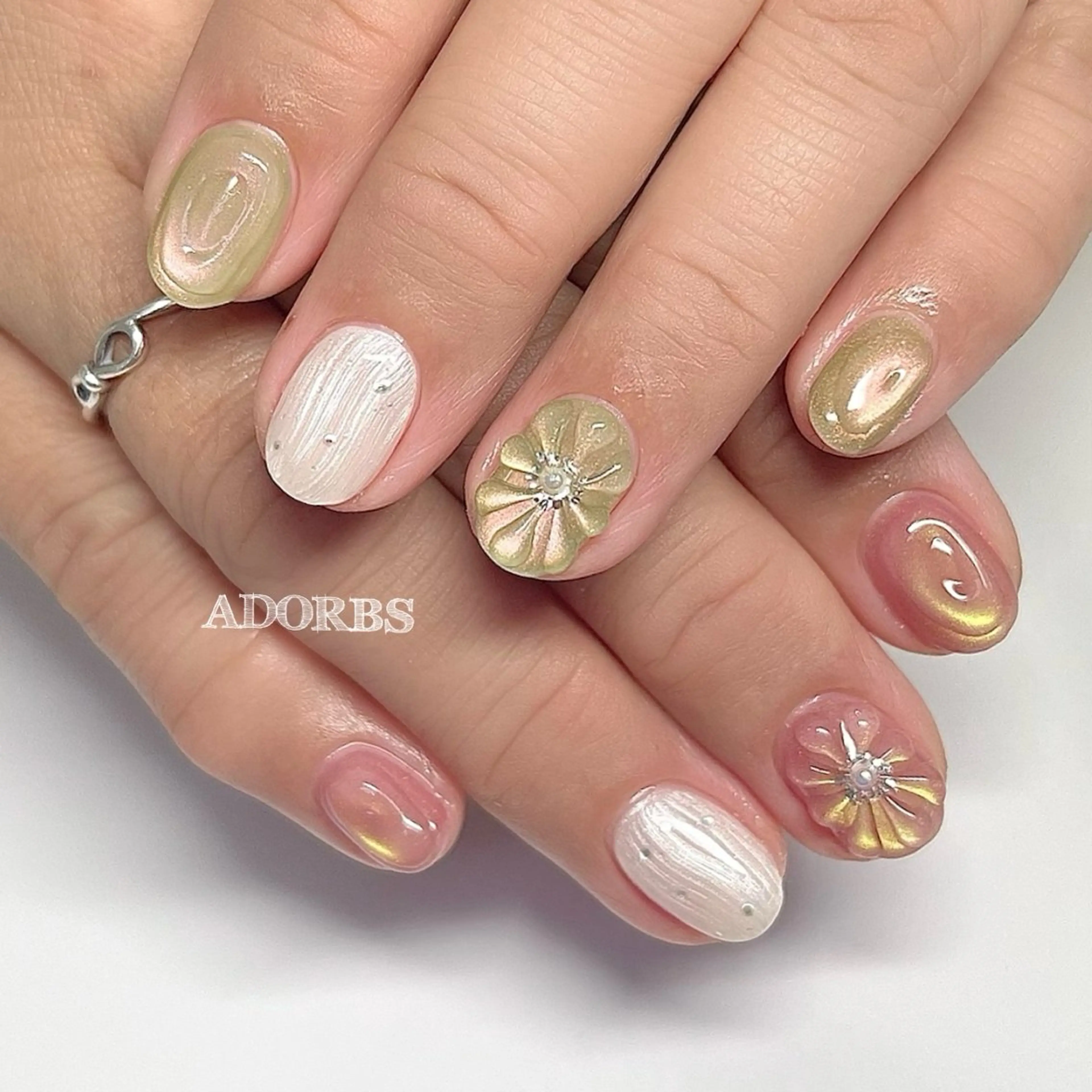 ネイル ショートネイル ハンドネイル ADORBS ✩上福岡のネイルデザイン