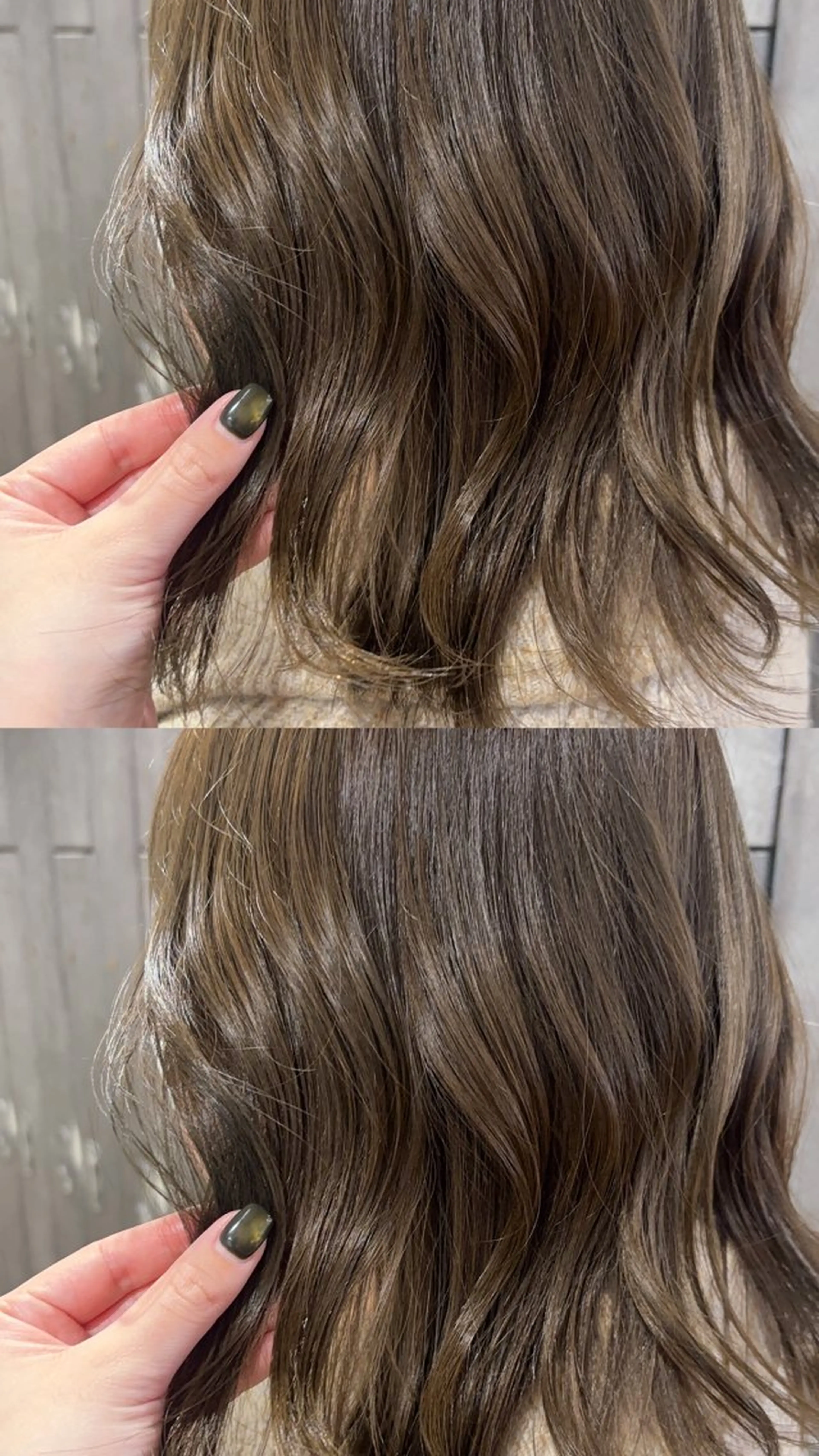 ミディアム カラー オリーブカラー カット ヘアカラー 梅田美容室/カット /Maoのヘアスタイル