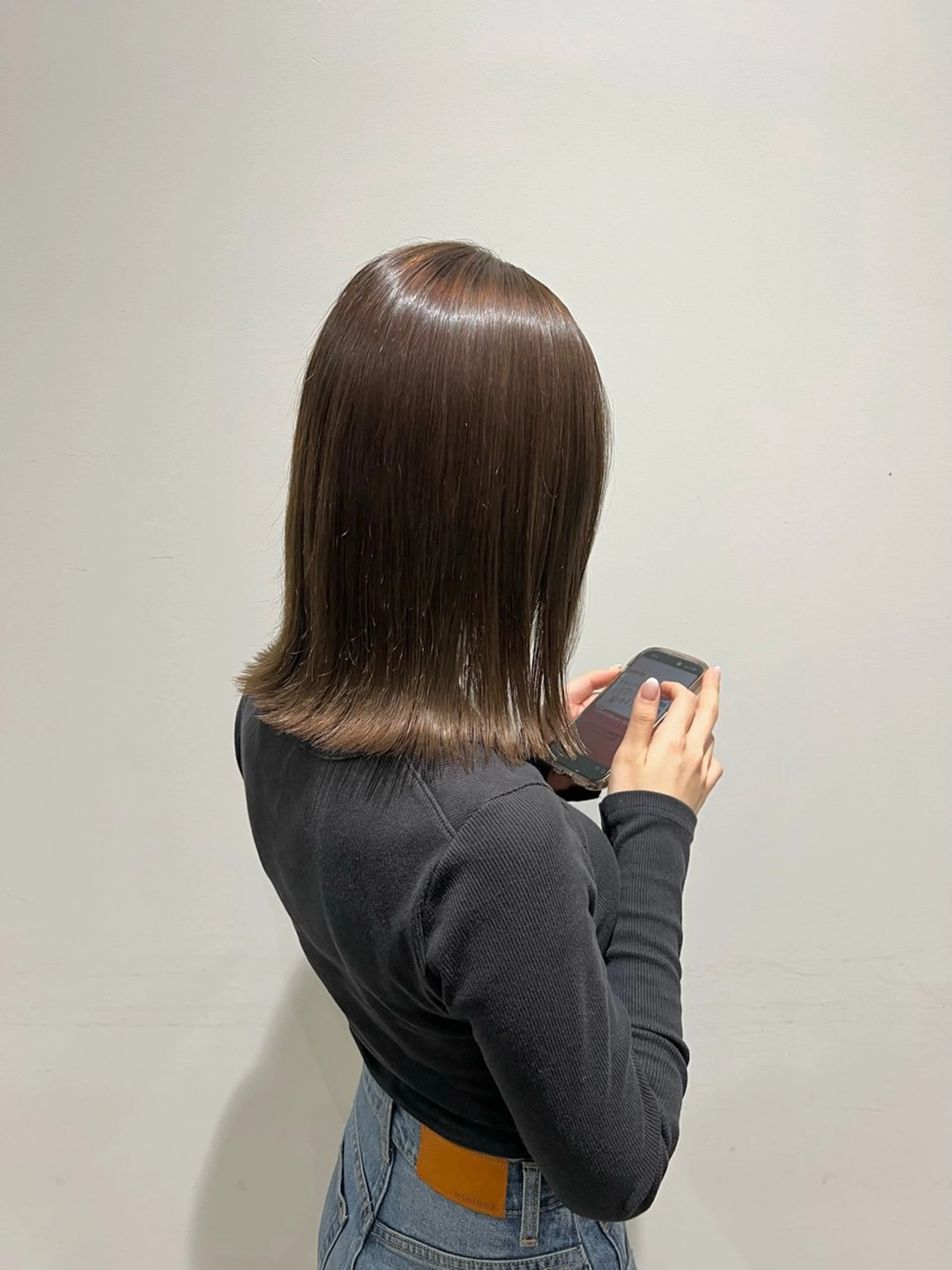 ミディアム カラー ブラウンカラー ヘアカラー トリートメント Helena みなつのヘアスタイル