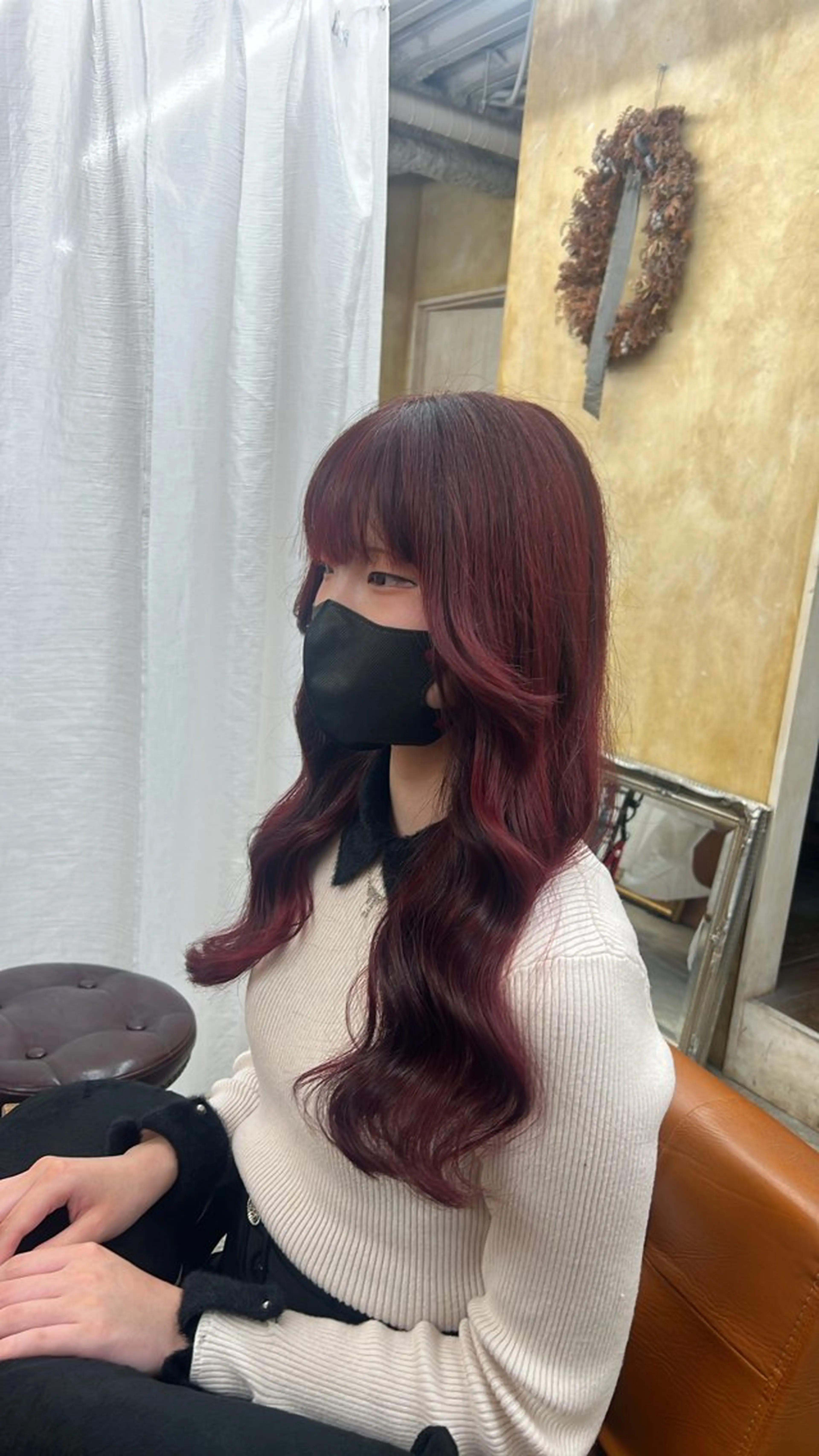 ロング ヘアカラー トリートメント ともざねゆか UniQ/岡山駅のヘアスタイル