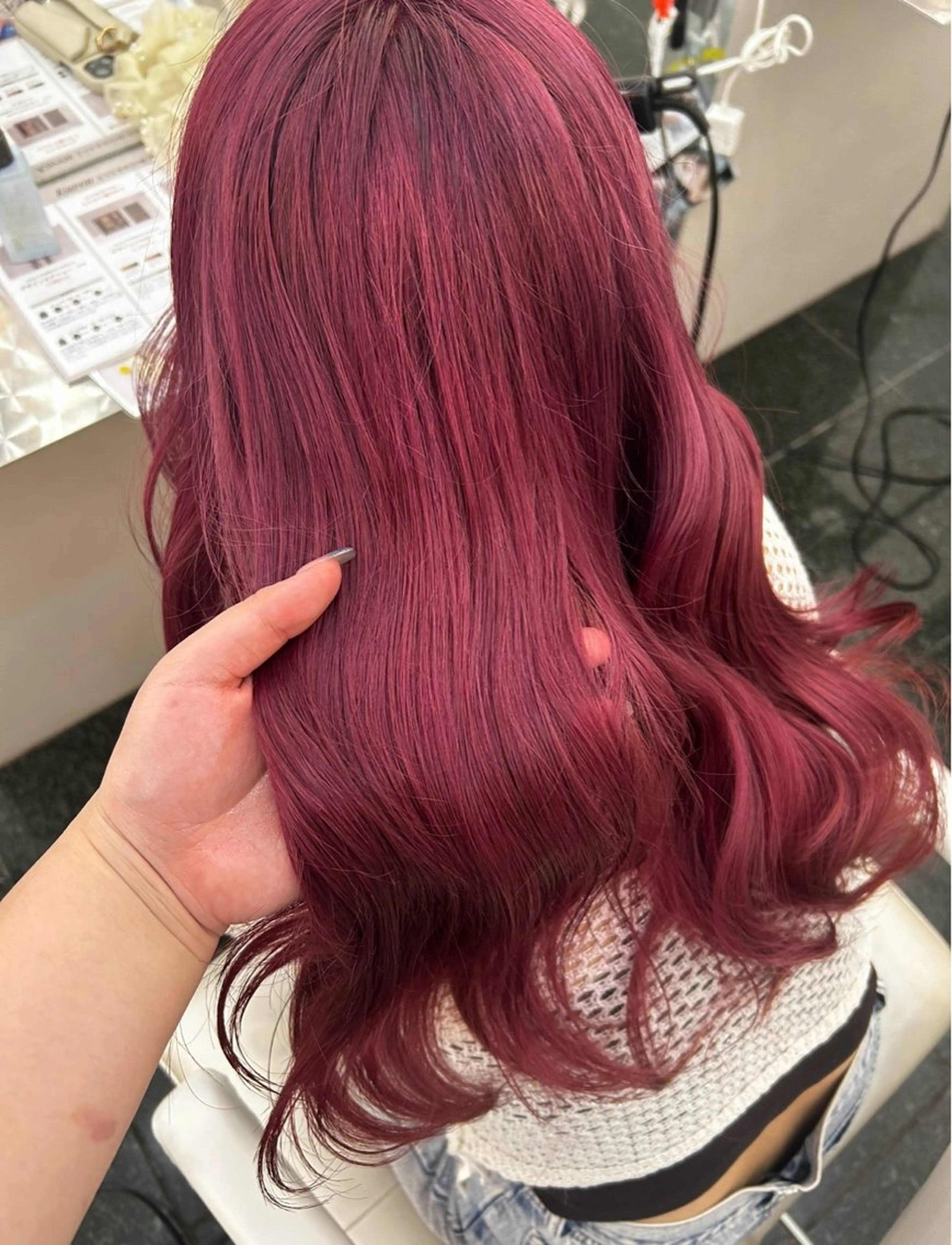 ロング カラー ヘアカラー ガーリー×韓国🎀 ⟡.·天野結良⟡.·のヘアスタイル