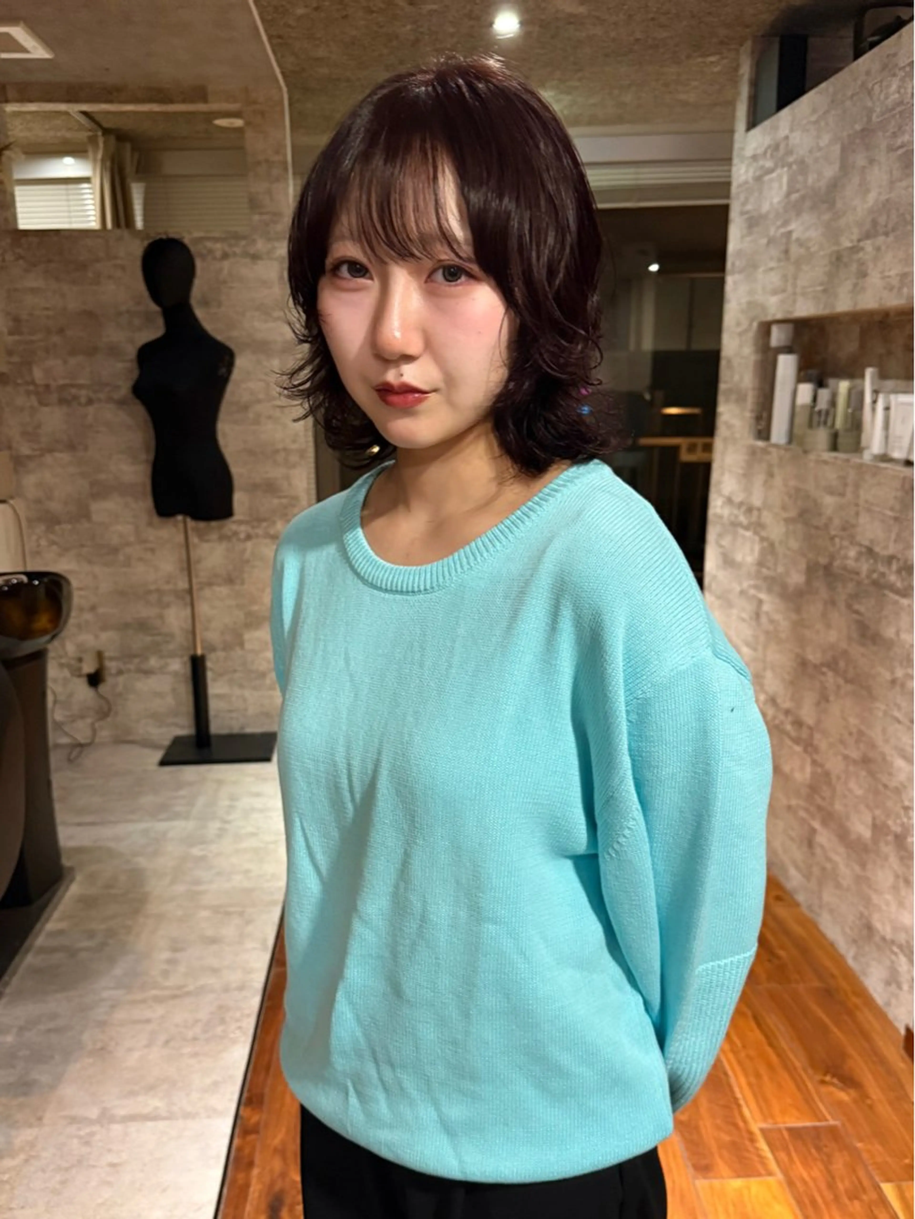 ミディアム カラー パーマ 似合わせカット カット ヘアカラー パーマ トリートメント mai / linoah˚✧のヘアスタイル