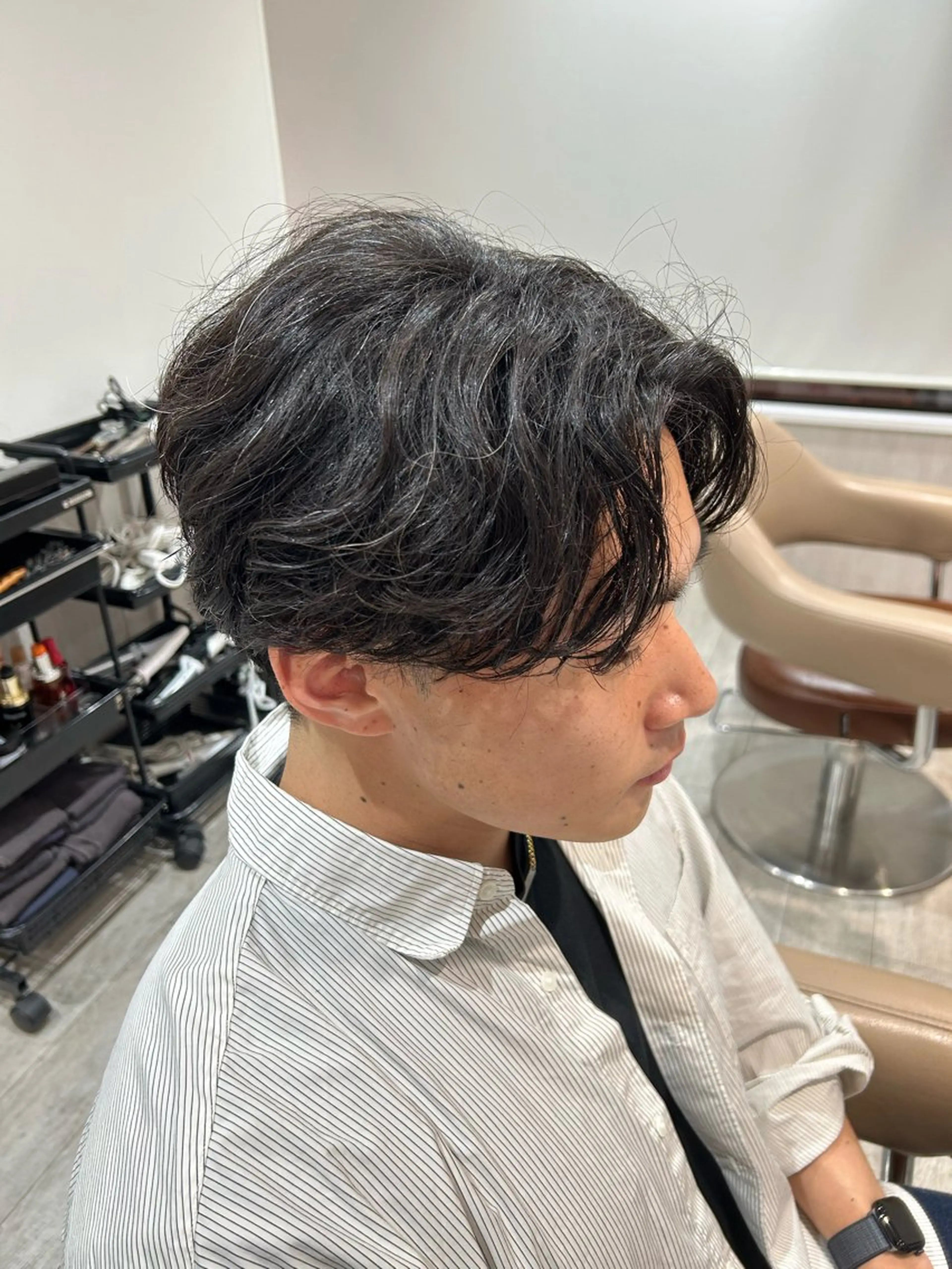 パーマ メンズ フェザーパーマ メンズパーマ パーマ Akane🤎 ash本八幡のヘアスタイル