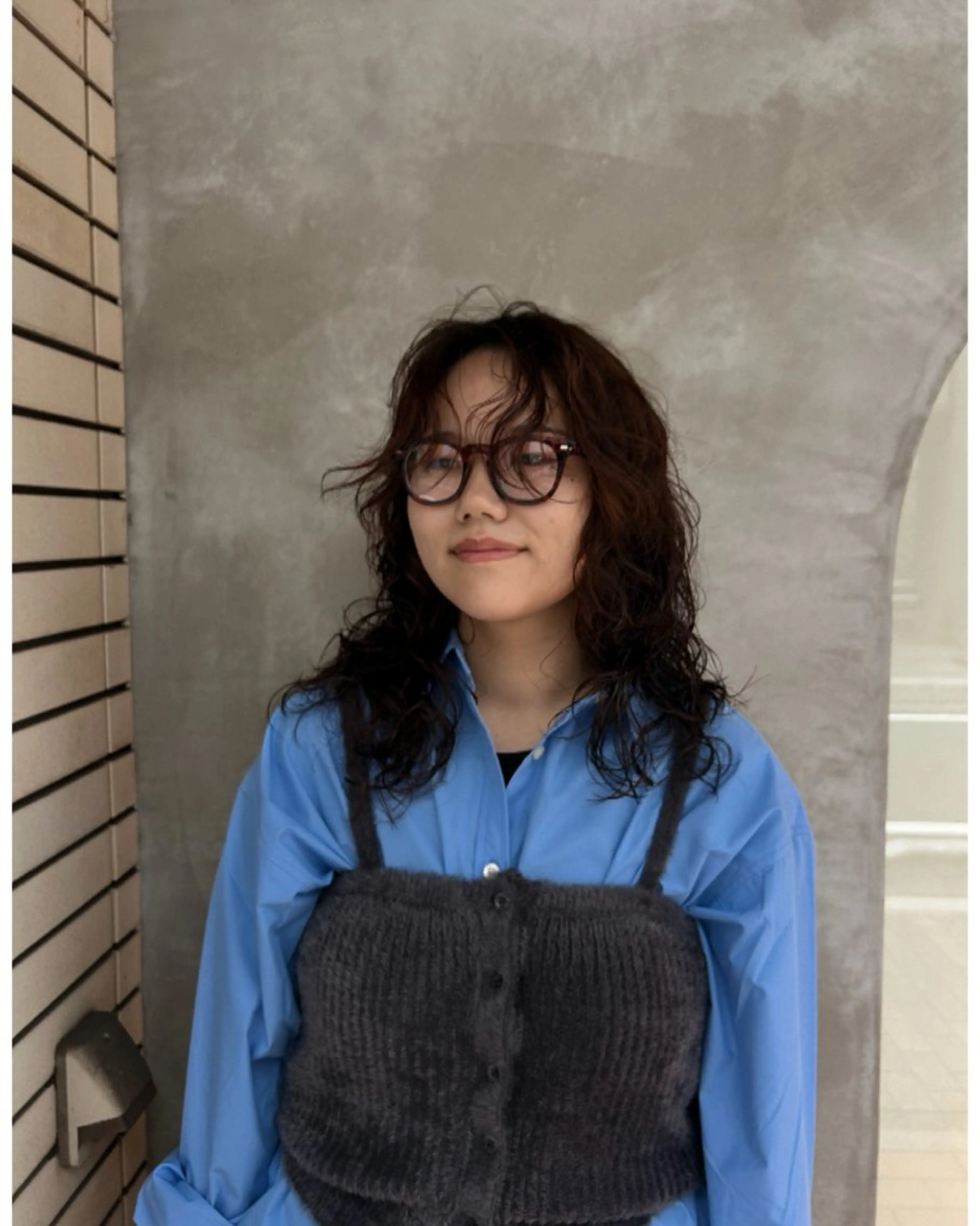 ミディアム パーマ デザインカット/ パーマ/nanaのヘアスタイル