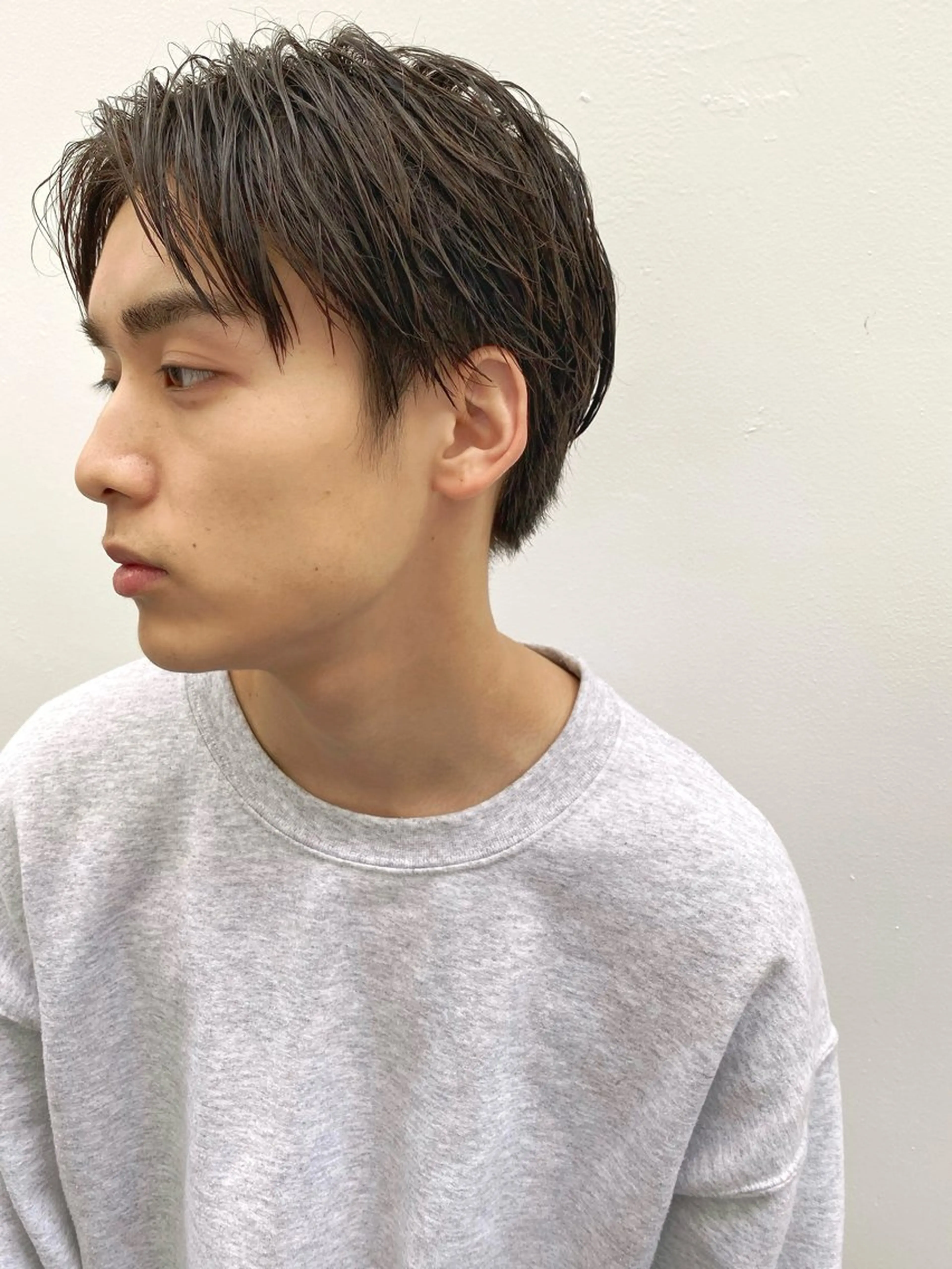 ショート メンズ センターパート 刈り上げ カット ヘアカラー 🉐メンズヘア特化 men's/ケンイチのヘアスタイル