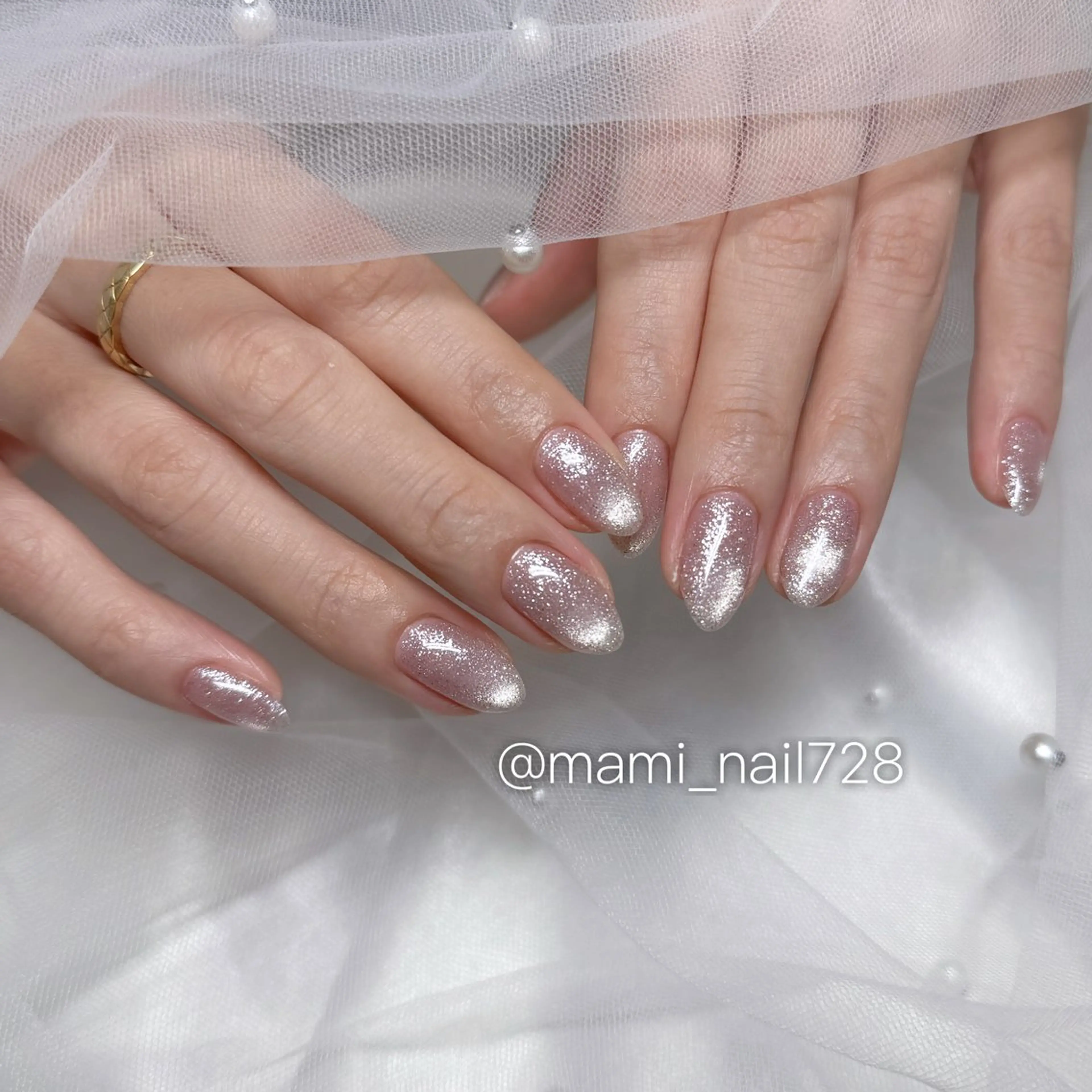 ネイル キラキラネイル マグネットネイル ハンドネイル Séju nailのネイルデザイン