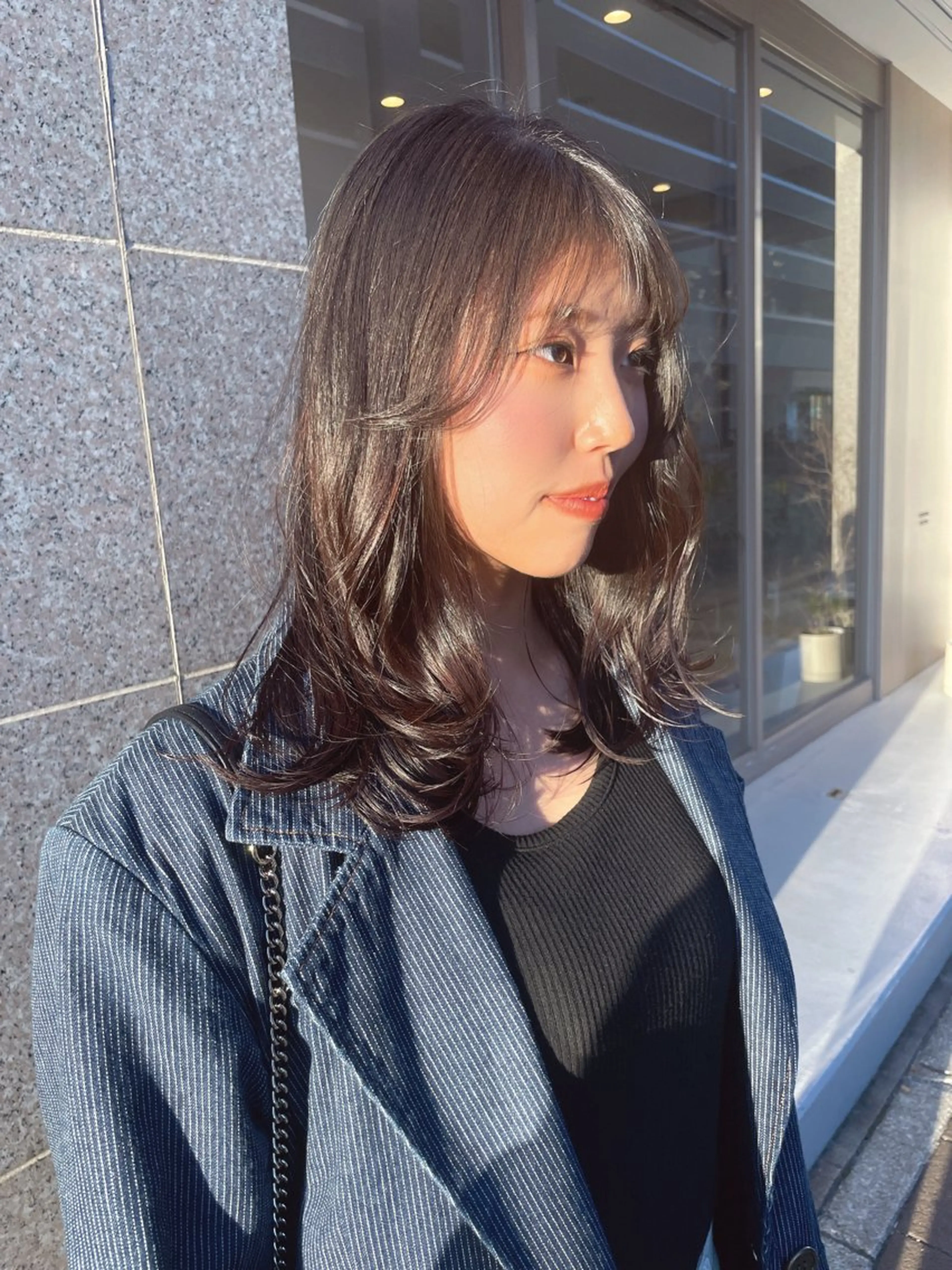 セミロング 柔らかブラウン/栄/ tomitaのヘアスタイル