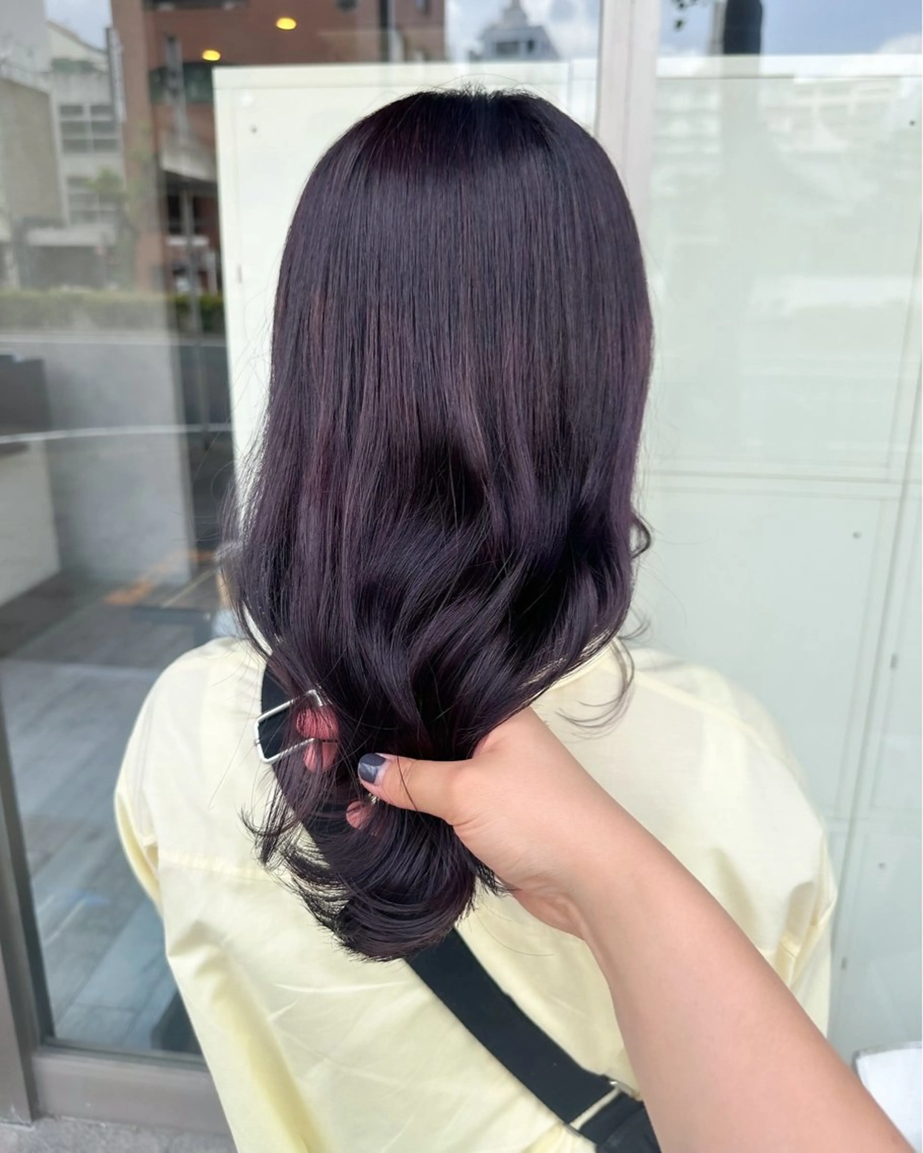 ミディアム カラー ブリーチ ダブルカラー ラベンダーカラー ブリーチなしカラー ヘアカラー トリートメント レイヤー/高橋 みく /池下/千種のヘアスタイル