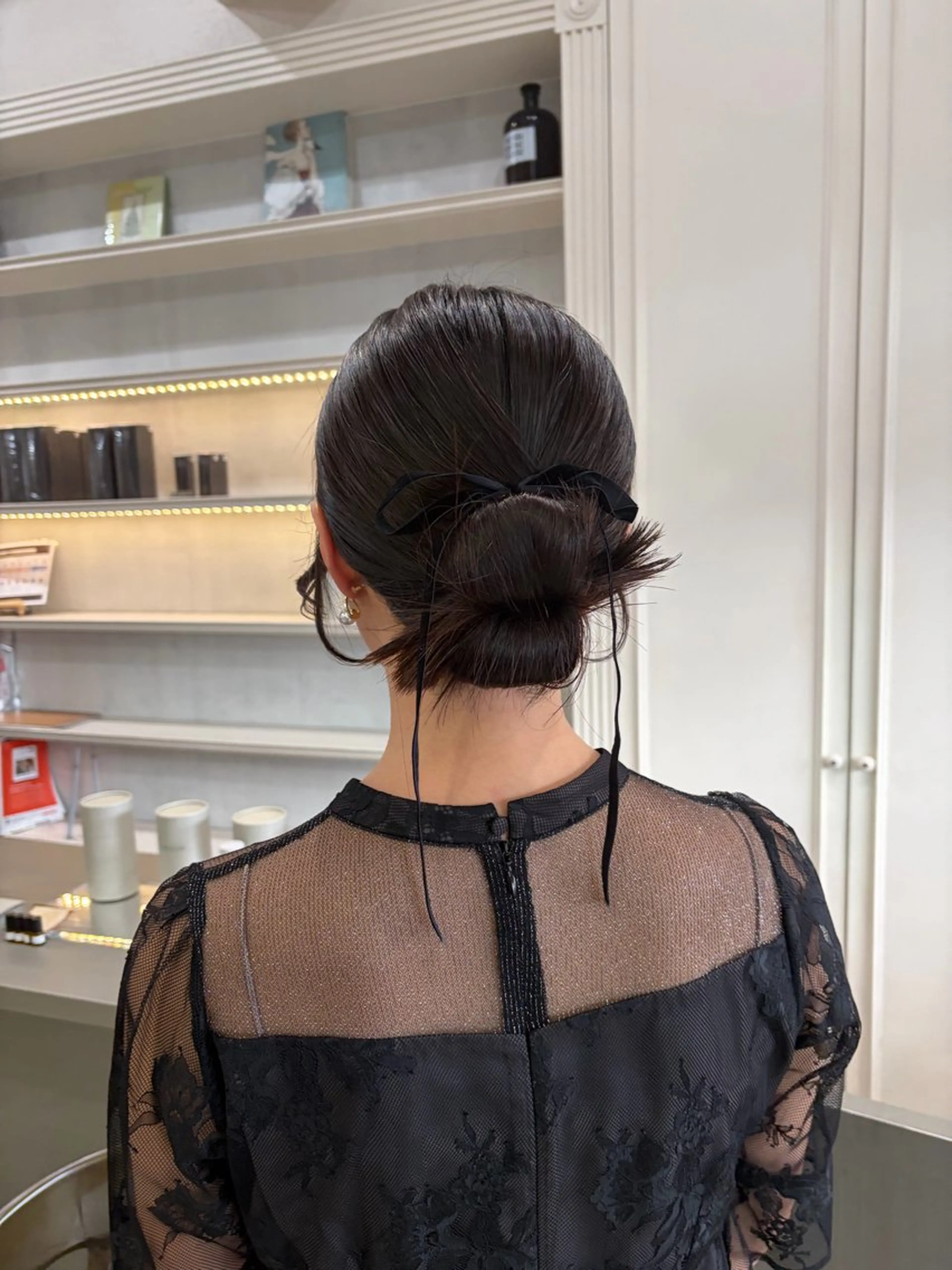 ミディアム ヘアアレンジ ヘアセット 髪質改善特化🥣🫧 天神美容室のヘアスタイル