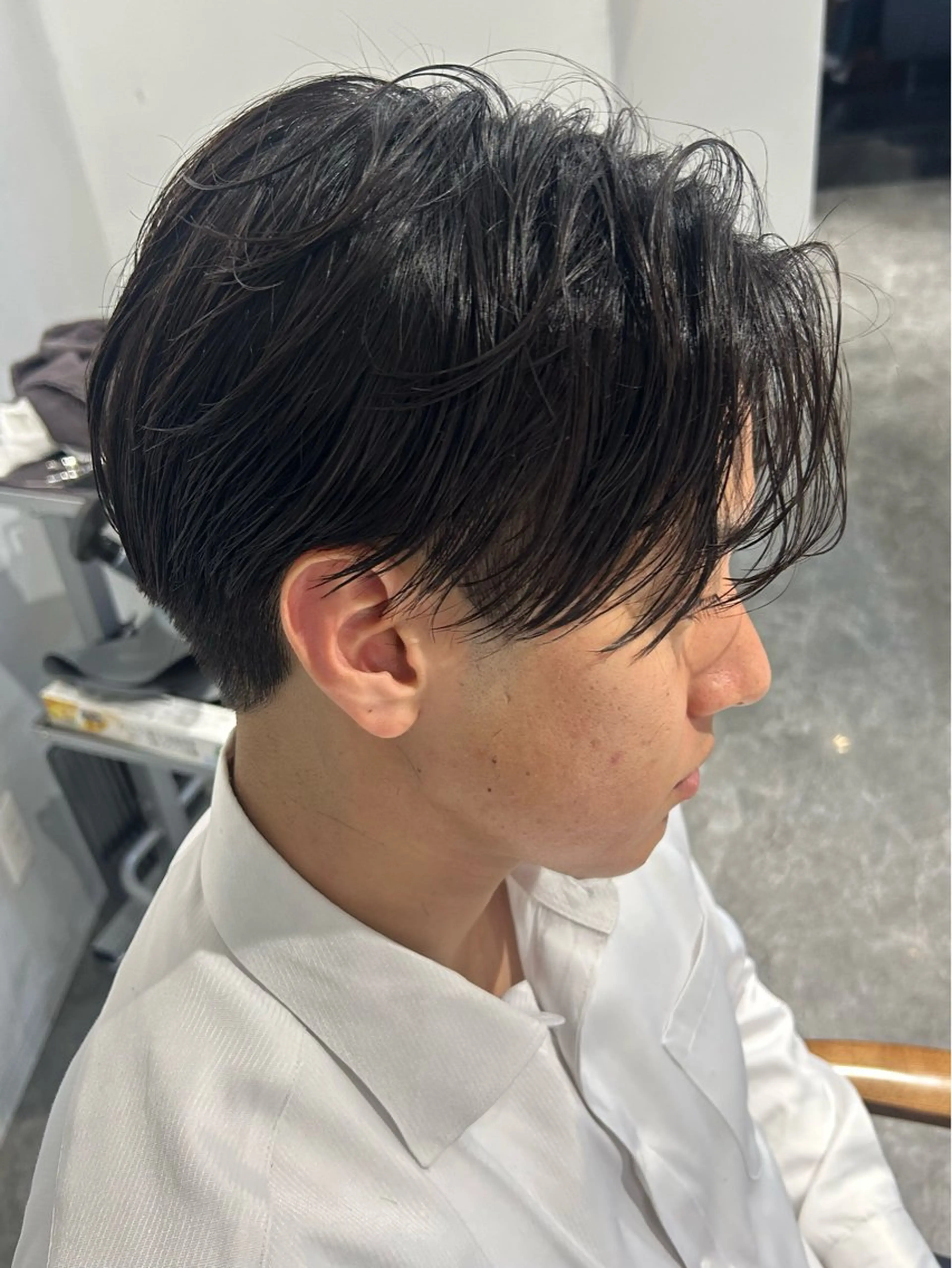 メンズ センターパート メンズ韓国風 マッシュ メンズパーマ 刈り上げ カット 縮毛矯正 船橋/パーマ/メンズ キチ/RITSU🪡のヘアスタイル