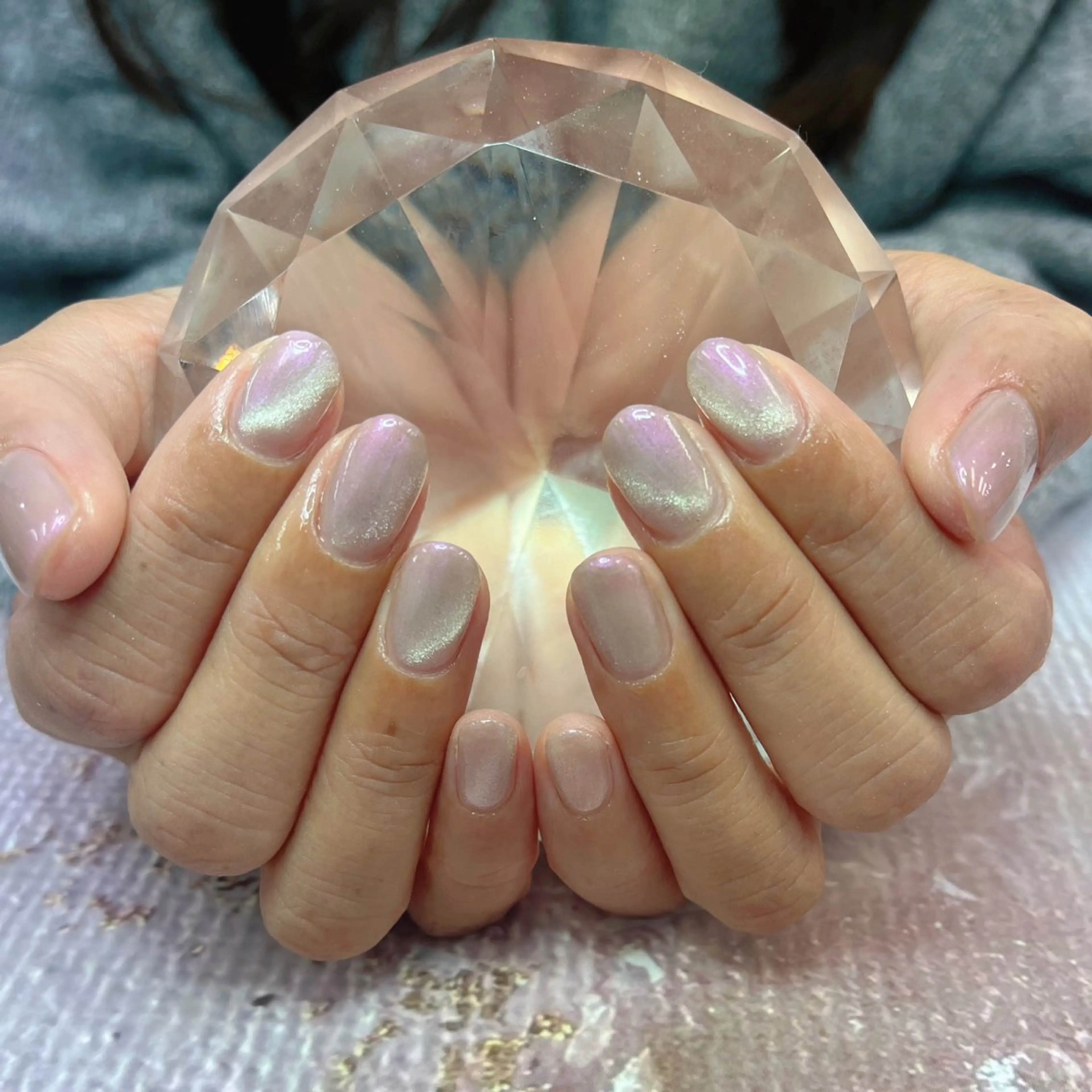 ネイル ピンク シルバー BlueDaisy 栄本店のネイルデザイン