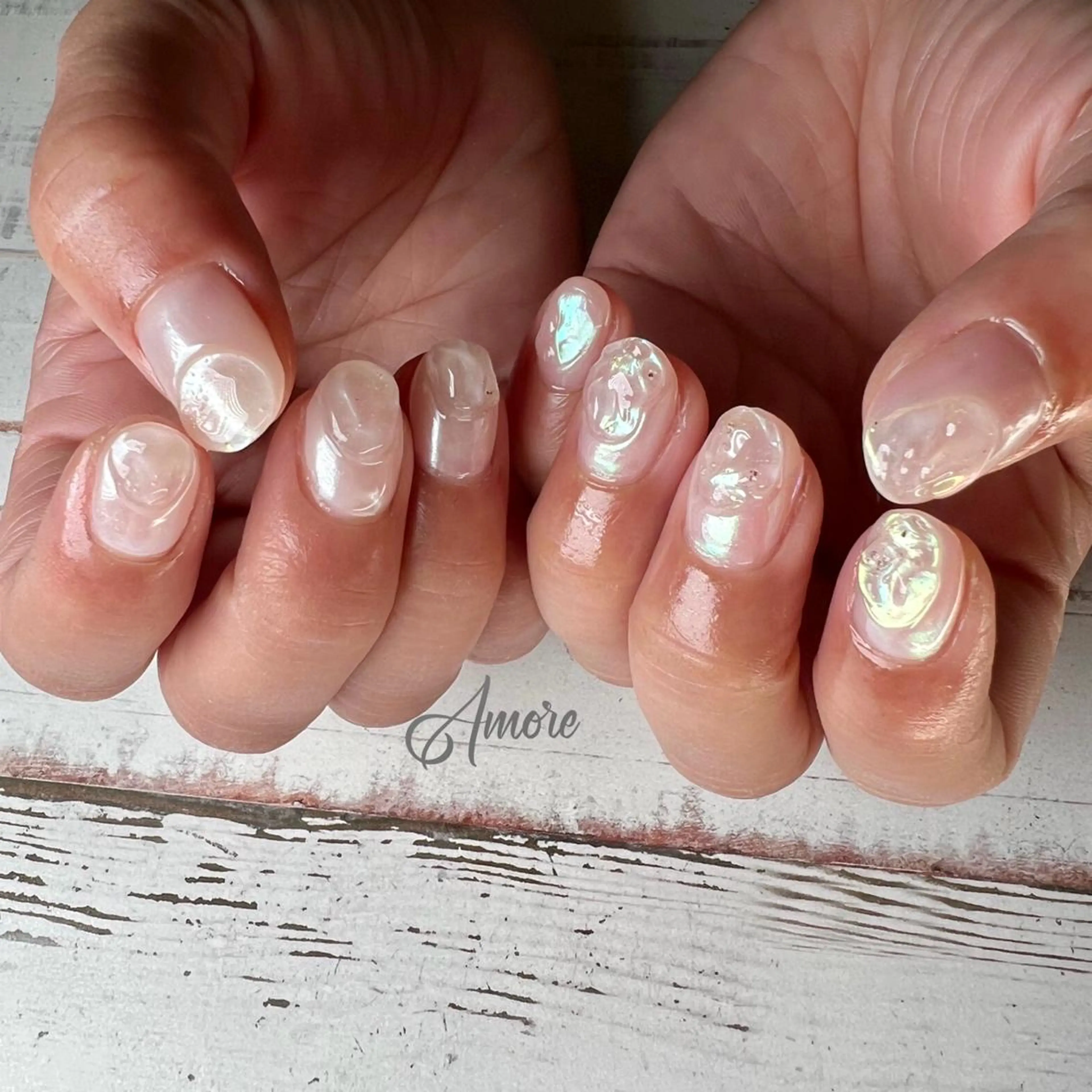 ネイル ジェルネイル 韓国ネイル ミラーネイル オフィスネイル パラジェル You kyehwaのネイルデザイン