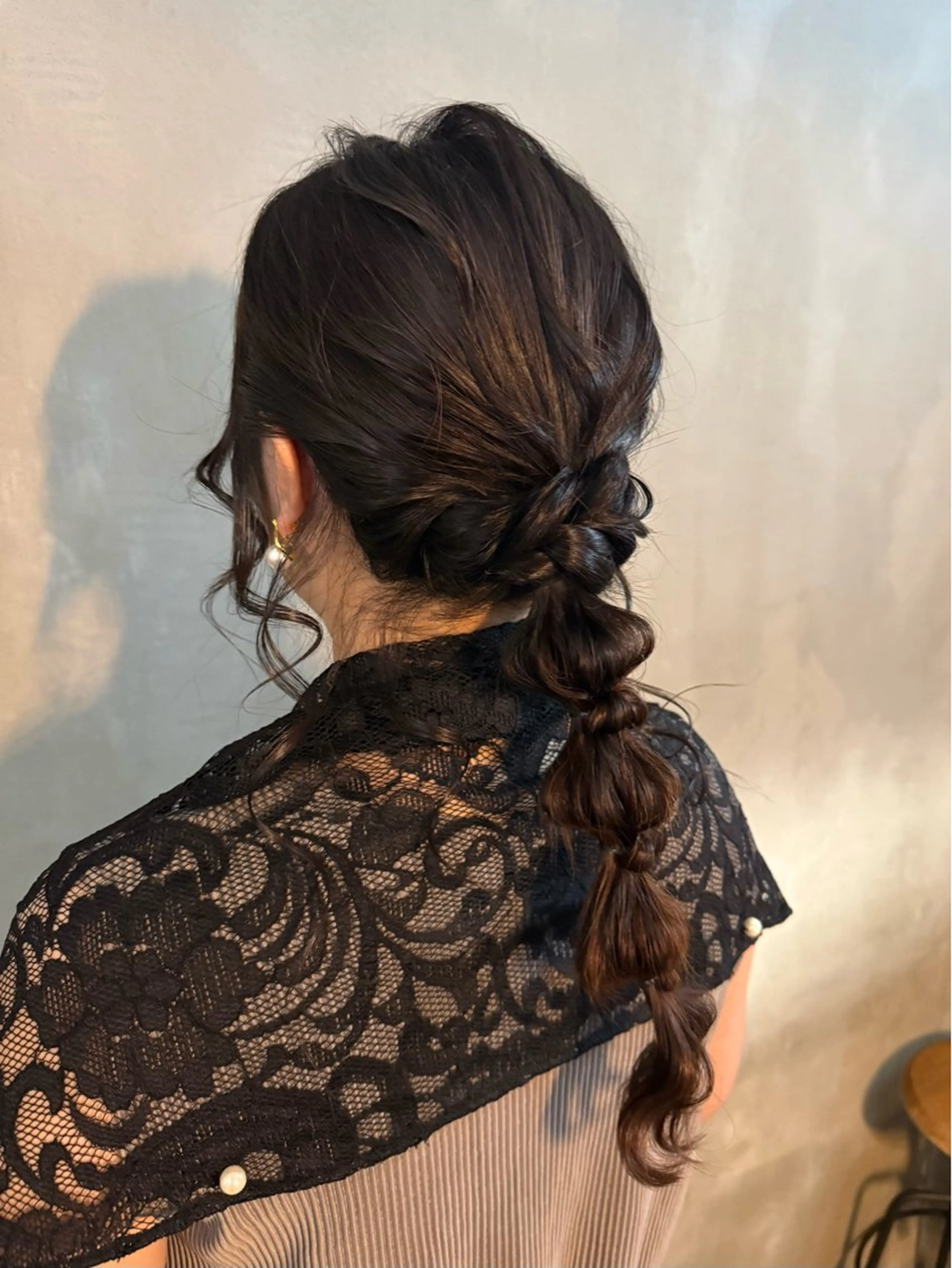 ロング ヘアアレンジ ヘアセット 佐伯 桃のヘアスタイル