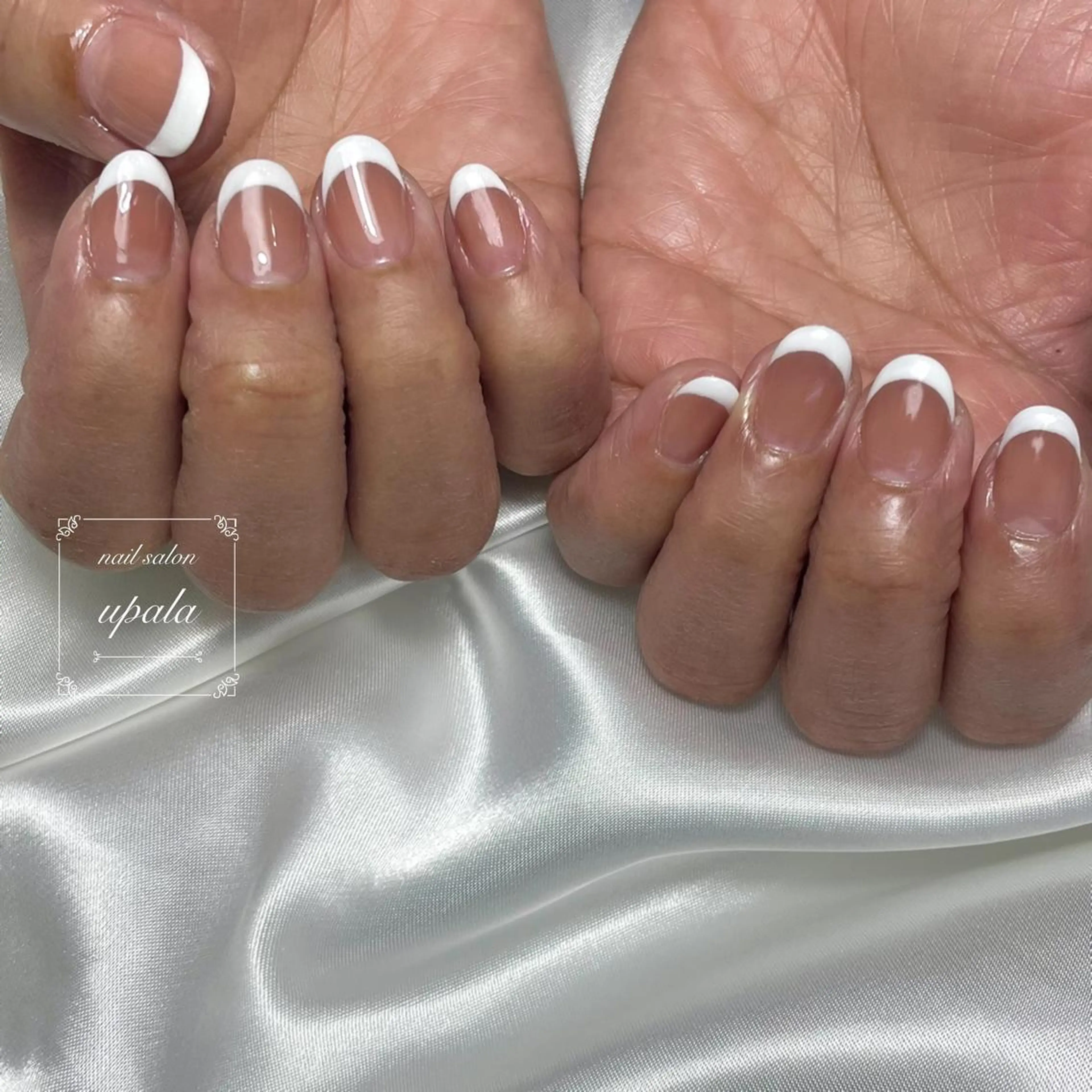 ネイル フレンチネイル ニュアンスネイル オフィスネイル 春ネイル ハンドネイル upala Mayukoのネイルデザイン