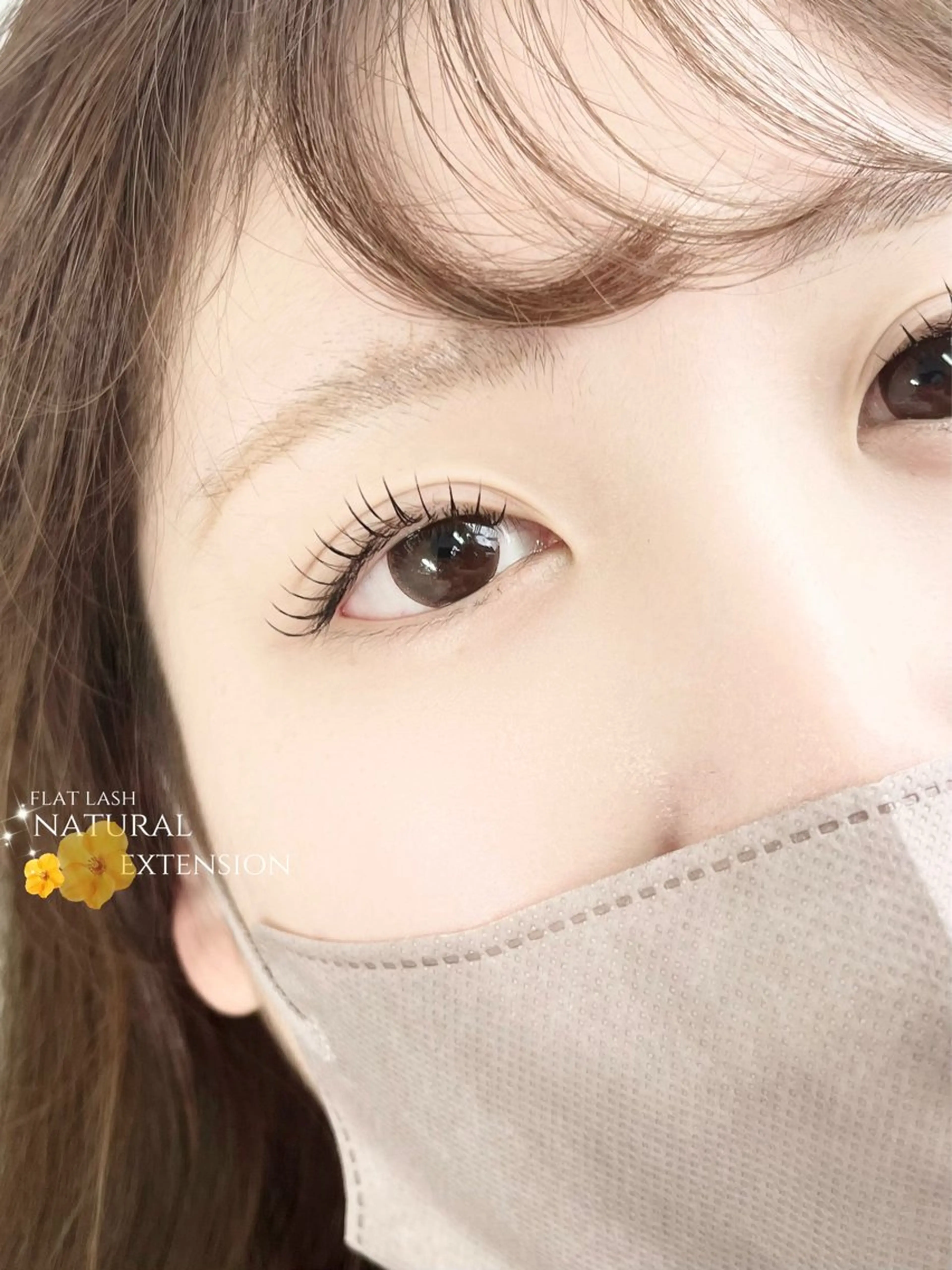 マツエク・マツパ 束感まつ毛 フラットラッシュ ナチュラル 佐藤 実優のマツエク・マツパデザイン