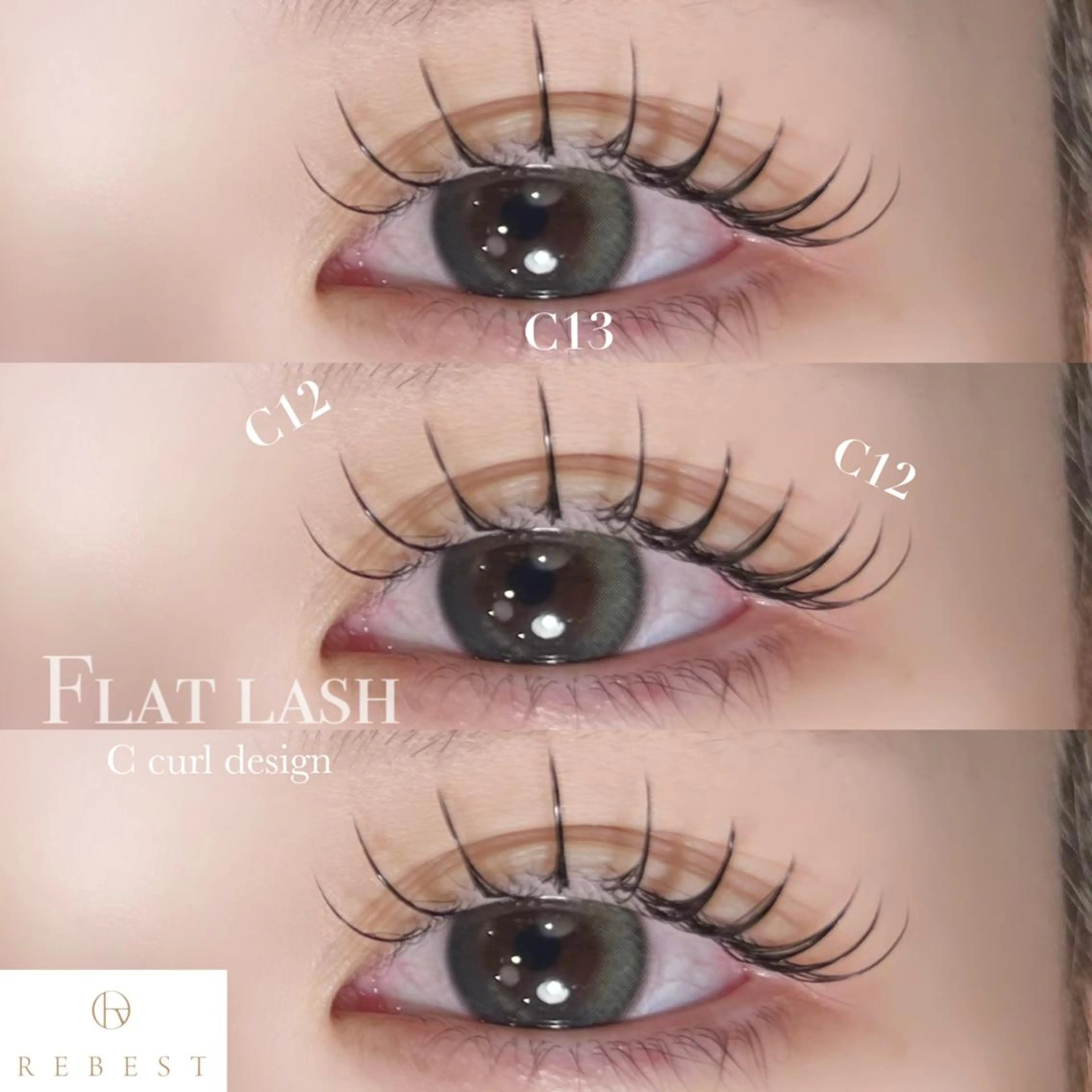 マツエク・マツパ フラットラッシュ ＲＥＢＥＳＴ ｅｙｅｌａｓｈのマツエク・マツパデザイン