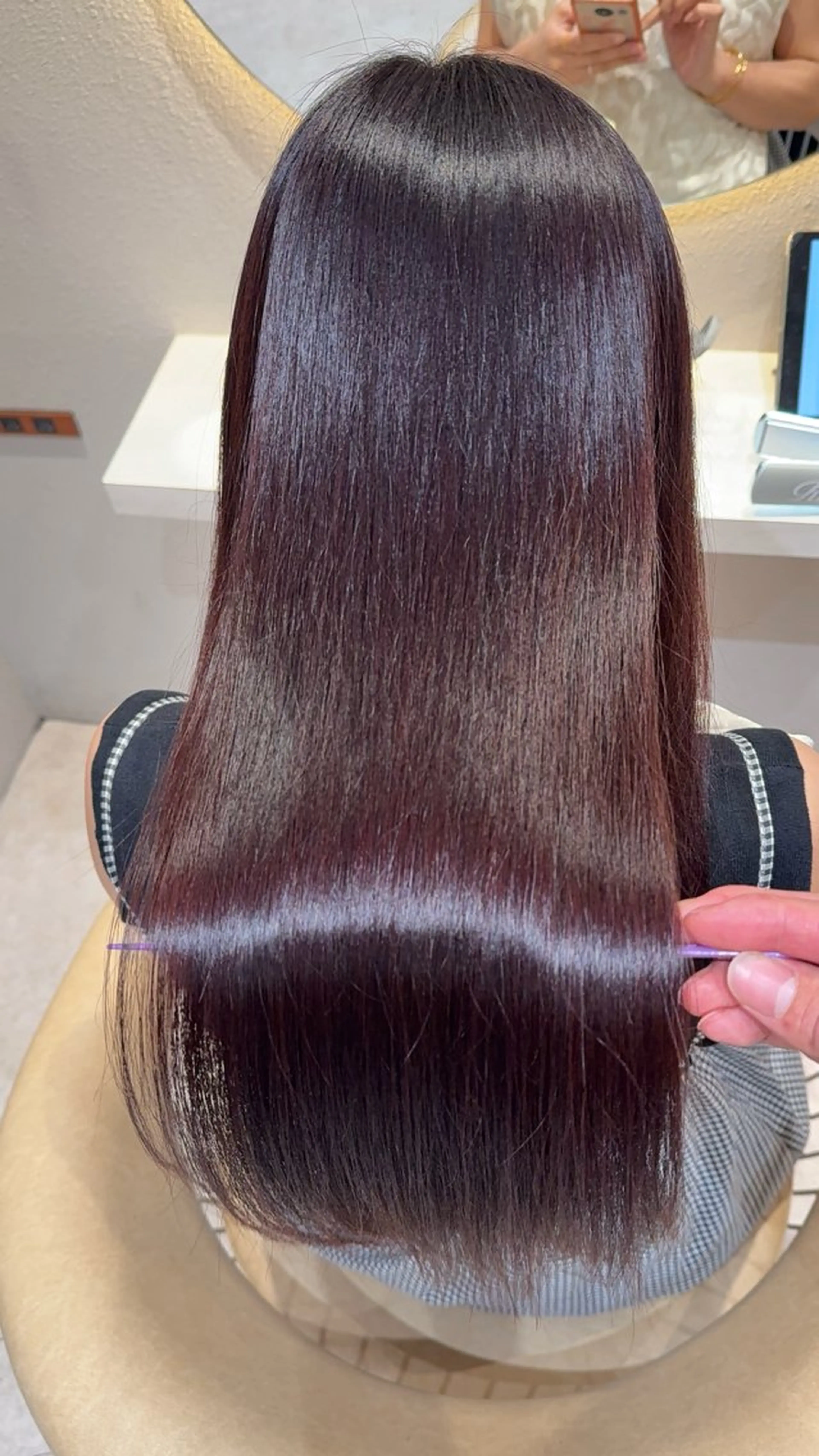 ロング カラー カット ヘアカラー 縮毛矯正 レイヤー❣️縮毛矯 川村利幸のヘアスタイル