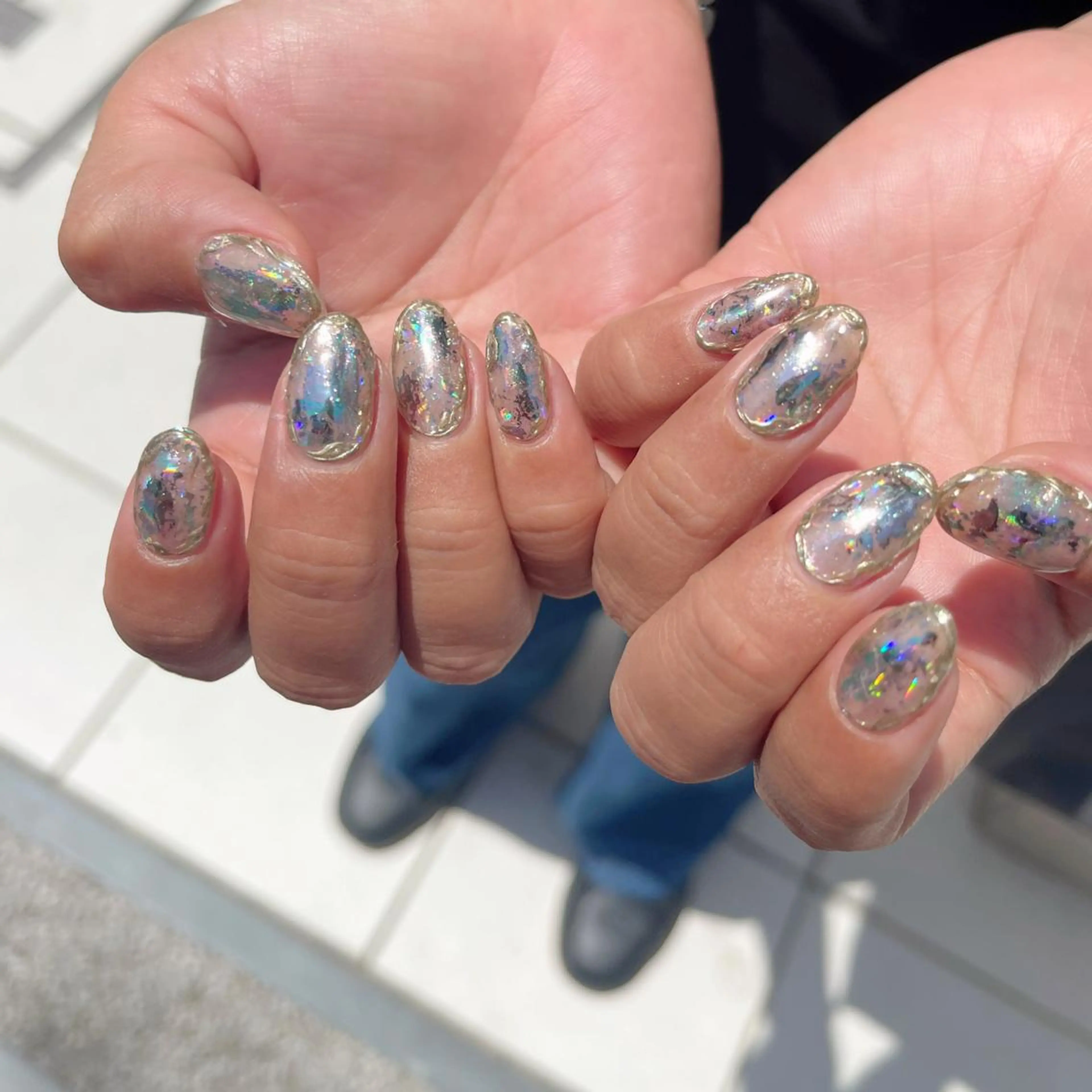 ネイル アートネイル フットネイル ジェルネイル キラキラネイル 韓国ネイル Y nail なんば堀江店のネイルデザイン