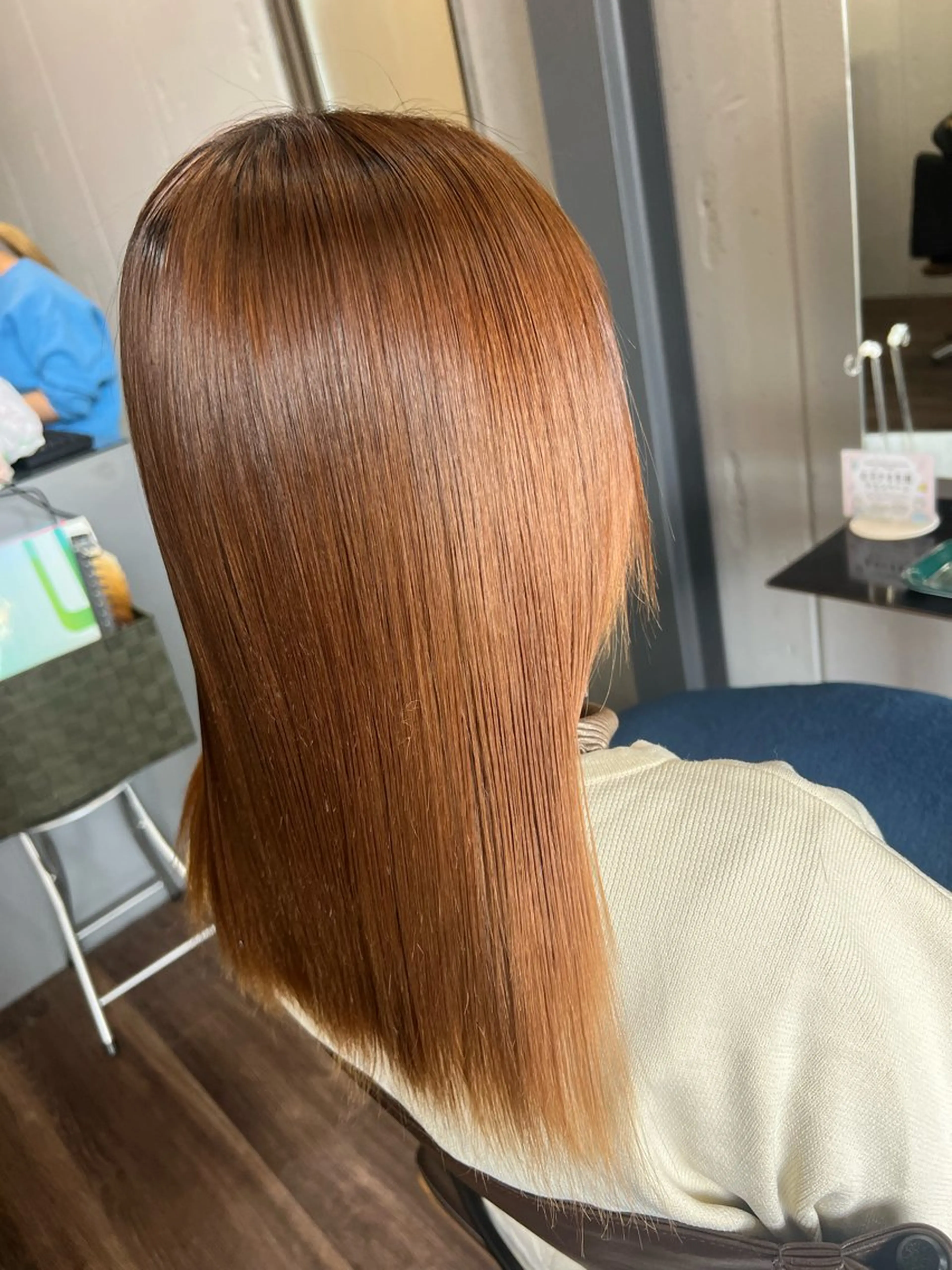 ロング ハイライト 縮毛矯正 トリートメント terra🌈大久保 睦美のヘアスタイル