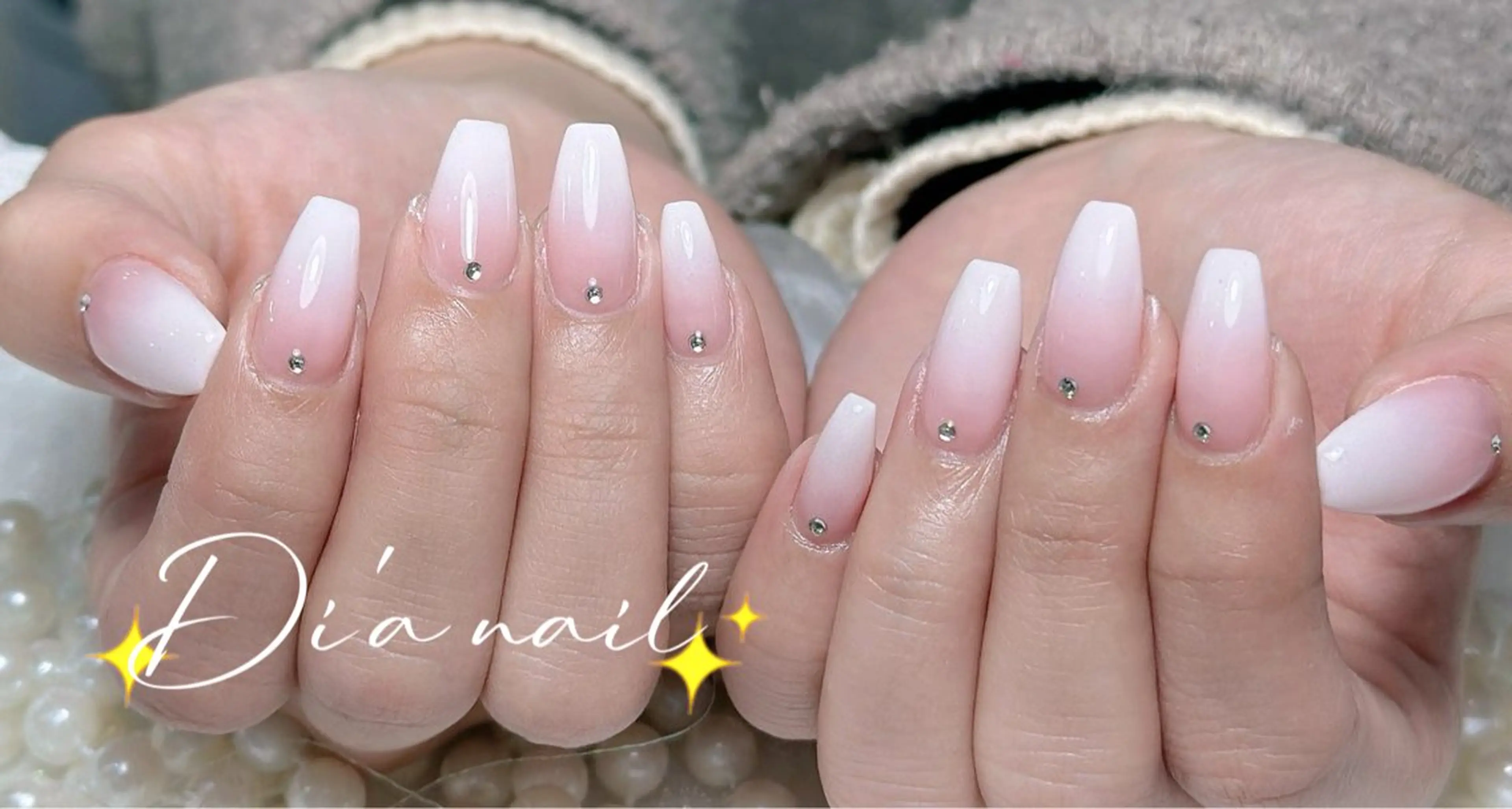 ネイル チークネイル ジェルネイル グラデーション マグネットネイル ニュアンスネイル Di'a nail ネイルサロンのネイルデザイン