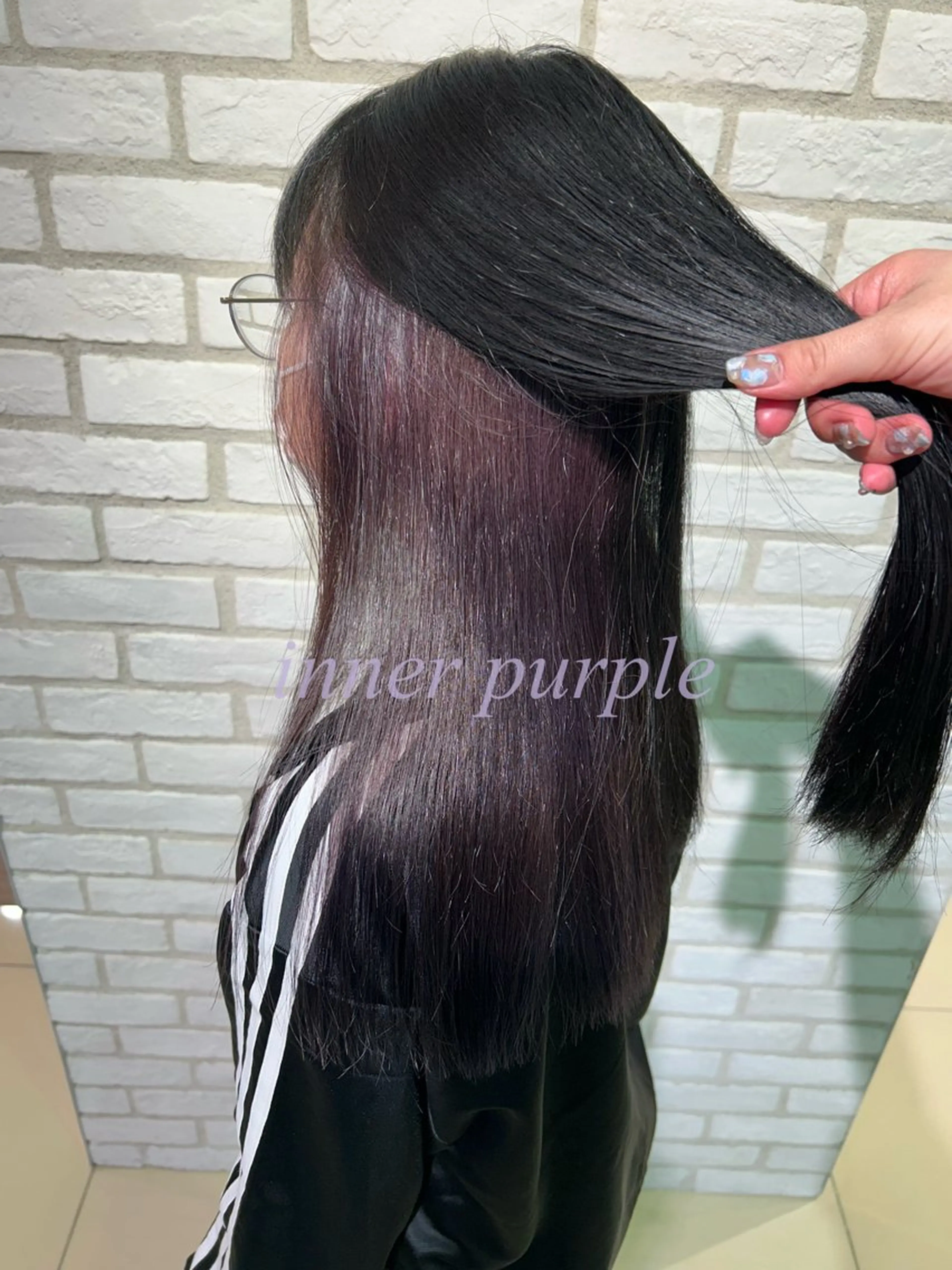 ロング カラー インナーカラー パープルカラー 《艶髪質改善》 かのん☽⑅ ˖のヘアスタイル