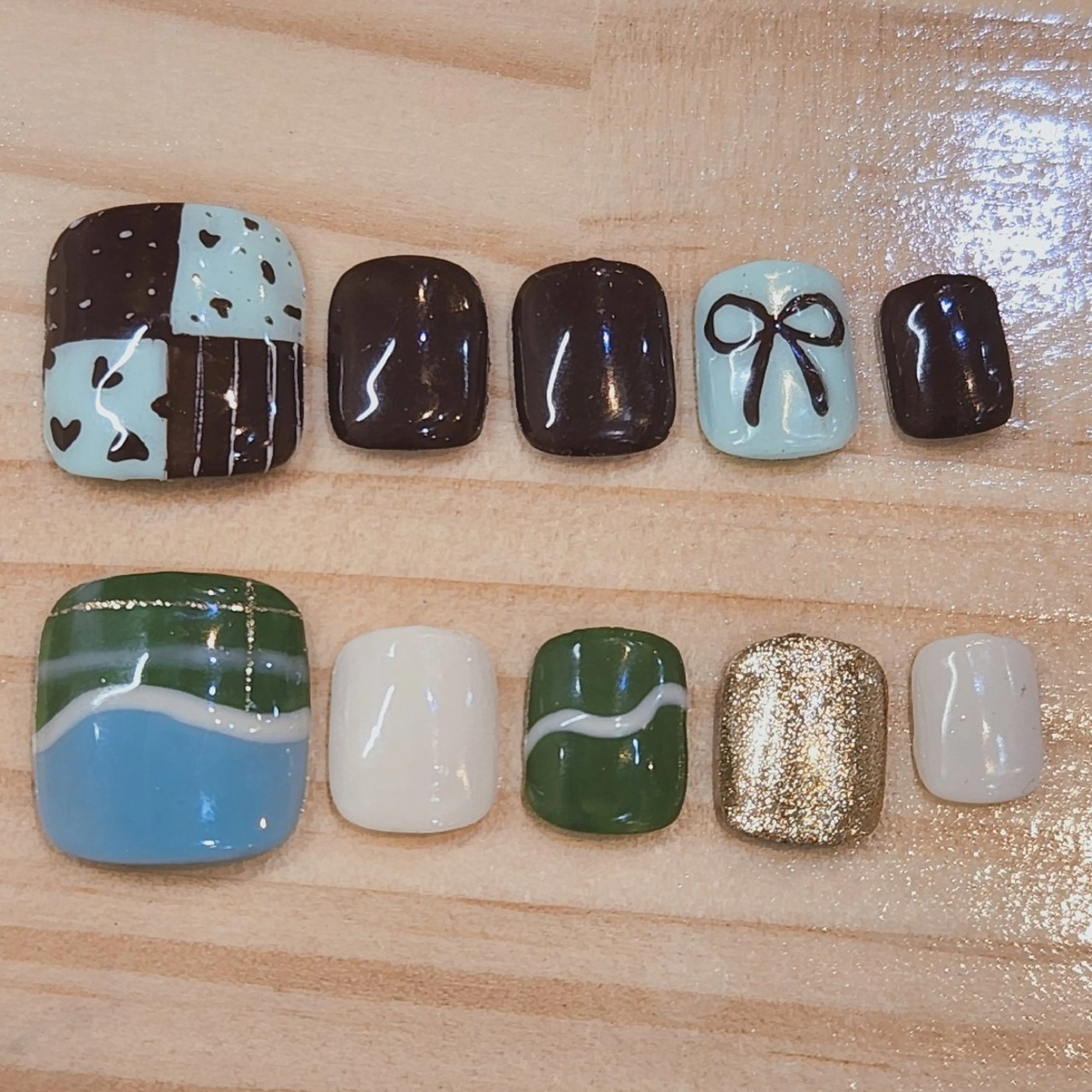 ネイル フットネイル リボン 春ネイル 夏ネイル フットネイル Bianca名駅店 あゆのネイルデザイン