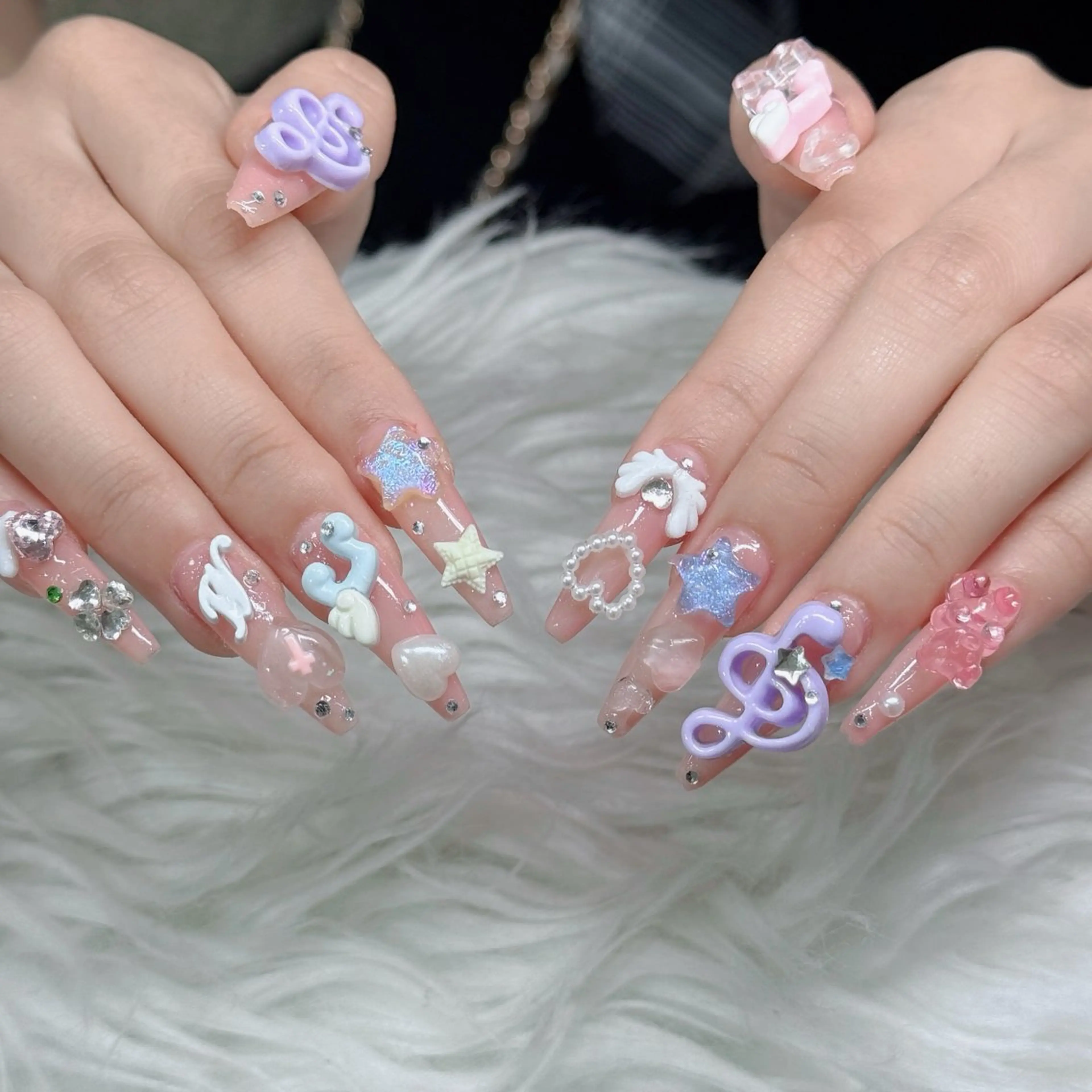 ネイル フットネイル フレンチネイル グラデーション 韓国ネイル ロングネイル ハンドネイル Hani Nail Salonのネイルデザイン