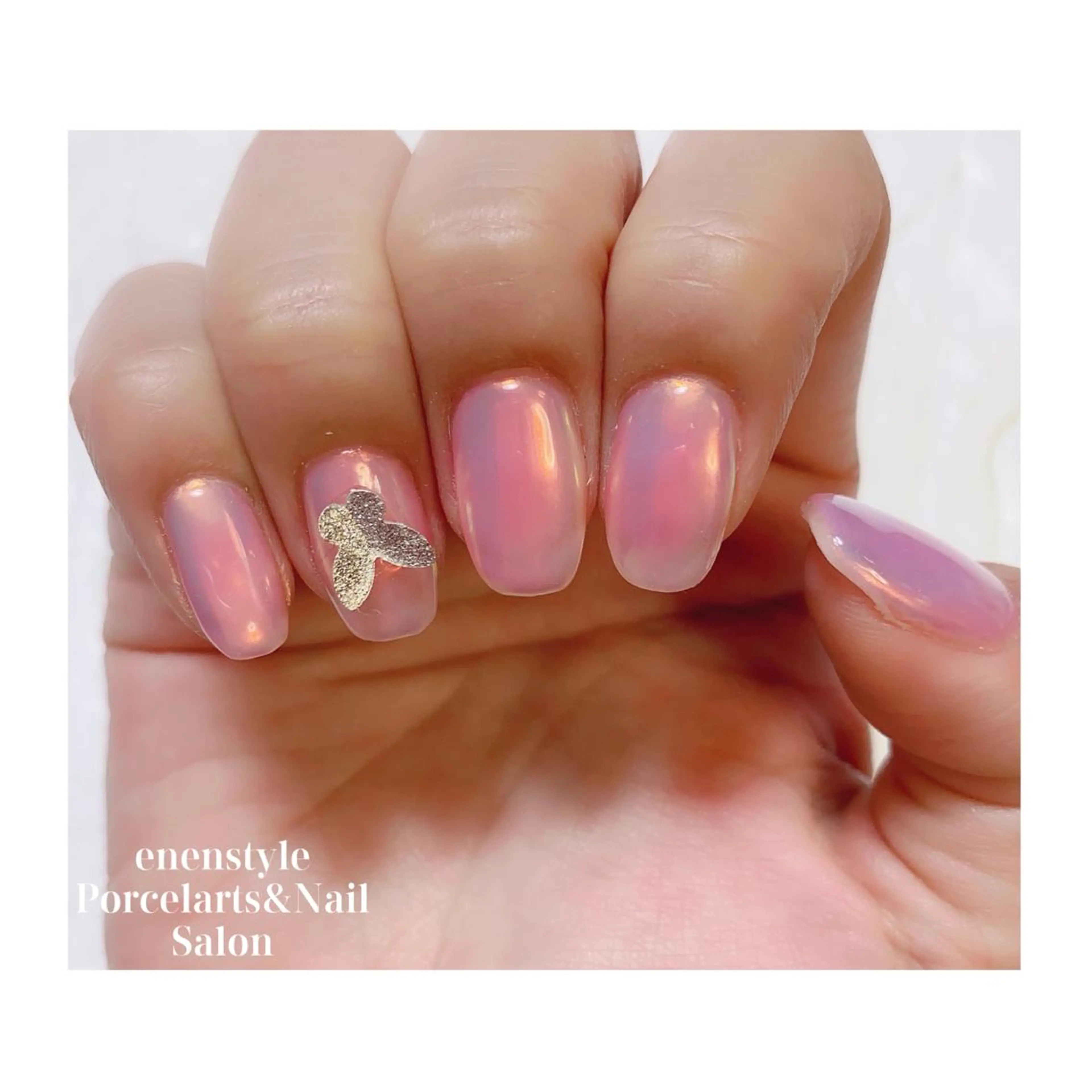 ミディアム ネイル ジェルネイル ニュアンスネイル オフィスネイル ワンカラーネイル パラジェル 👑enen style👑のネイルデザイン