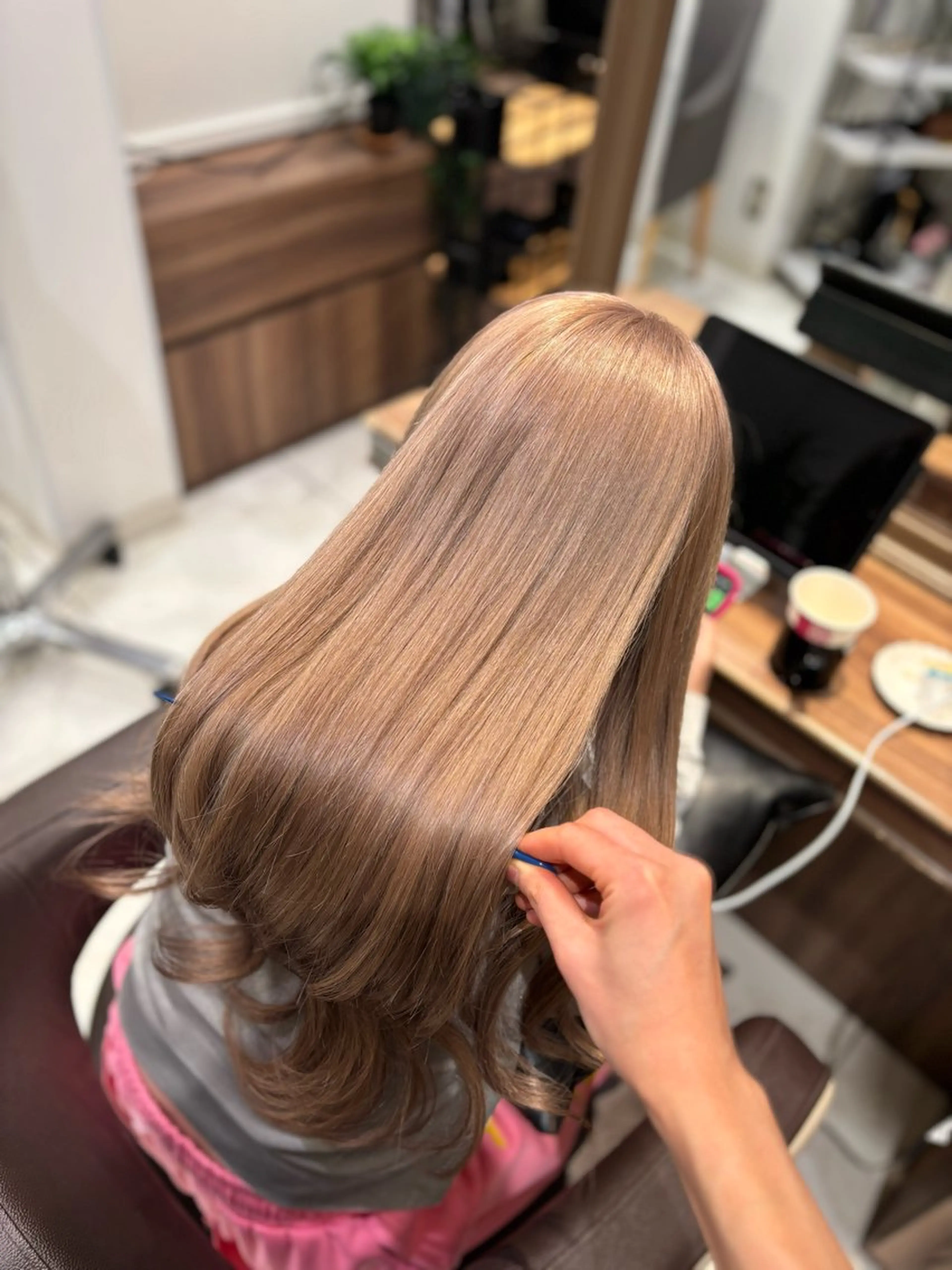 ロング カラー ゆるふわパーマ🌸/ ハイトーン/あゆみのヘアスタイル