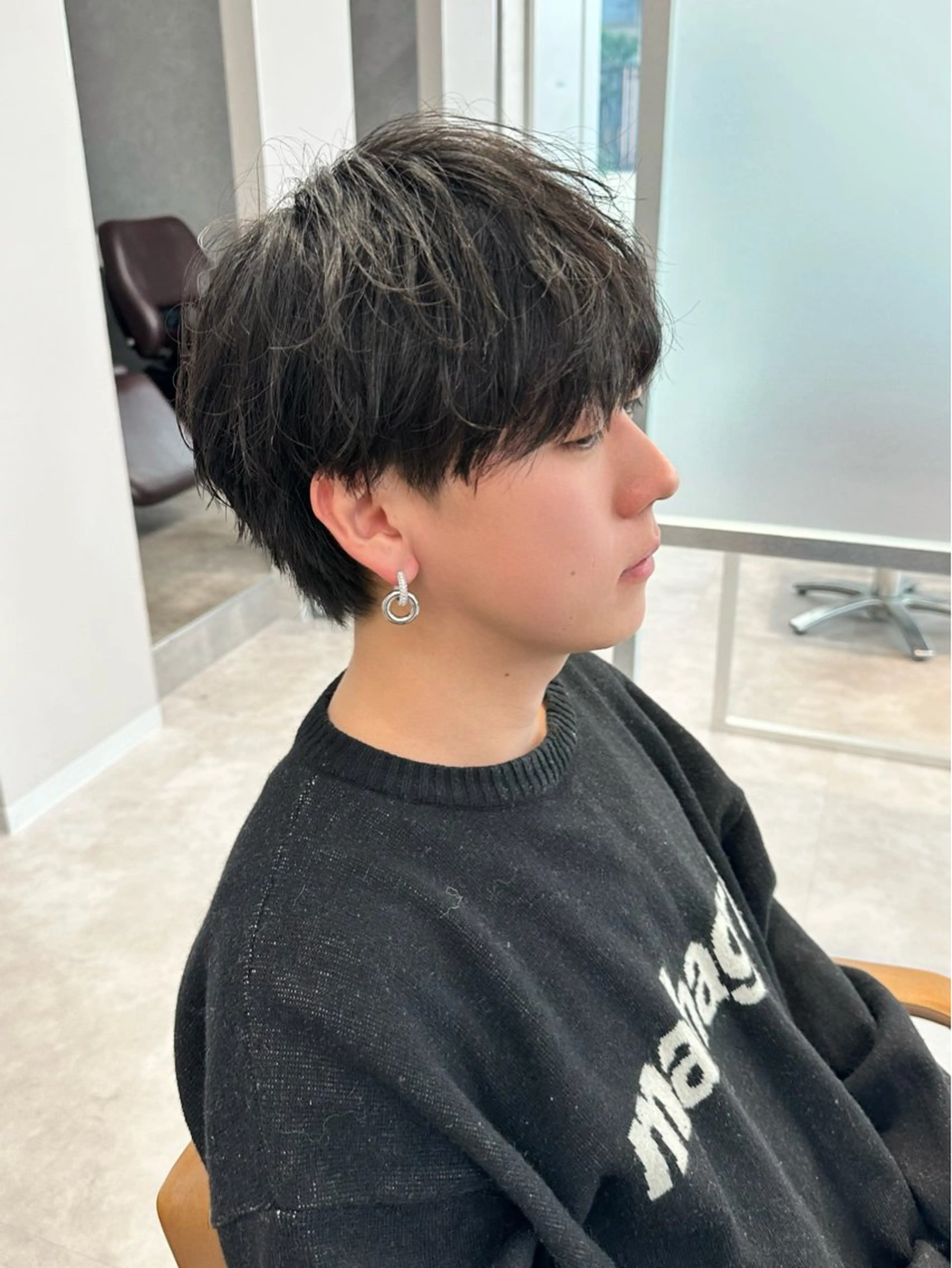 ショート メンズ かのん/メンズ毛流れ 特化/曲がる縮毛矯正のヘアスタイル