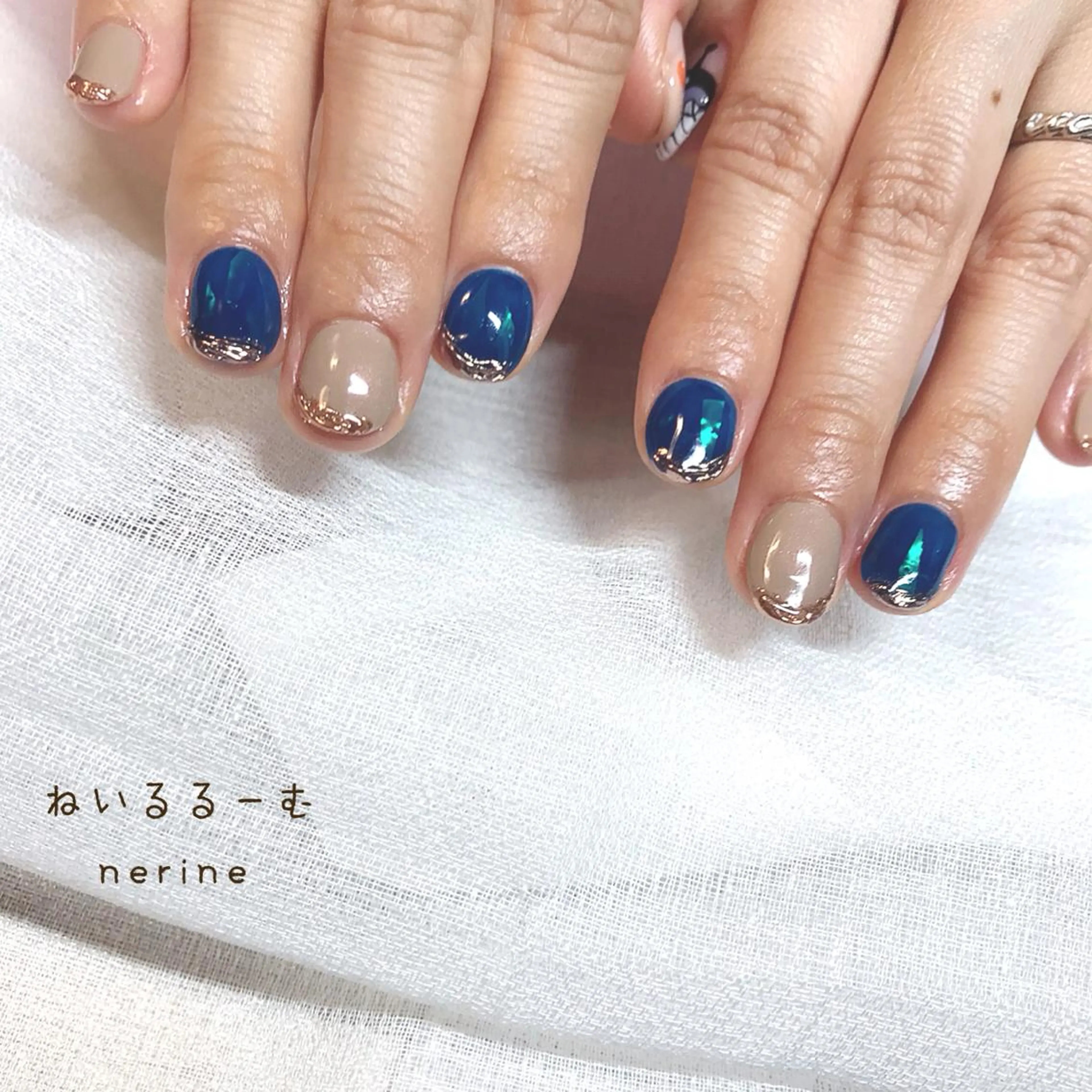 ネイル ブルー NAILST Naomiのネイルデザイン